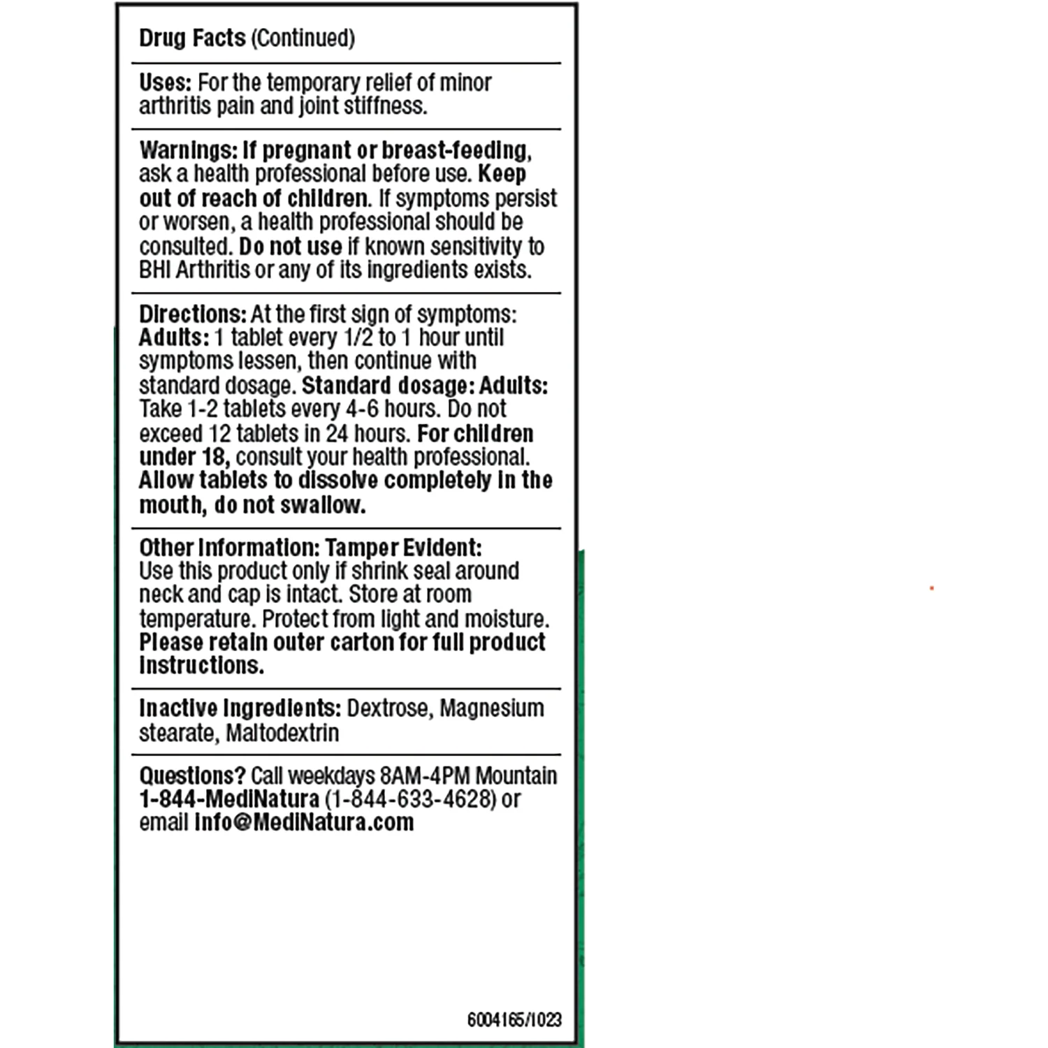 BHI Arthritis Pain Relief Tablets - Image 3