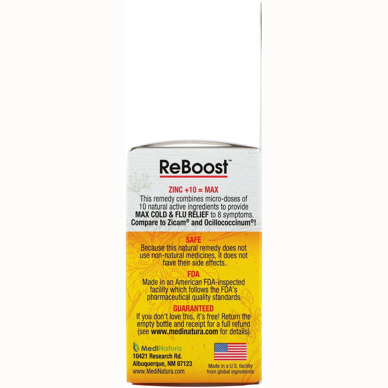 T-Relief ReBoost Zinc +10 Cold & Flu Tablets - Lemon - Image 4