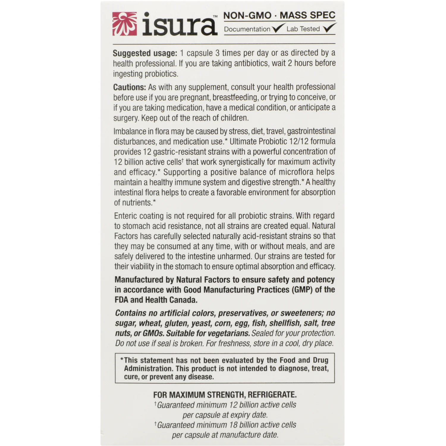 Ultimate Probiotic 12/12 Formula - Image 3