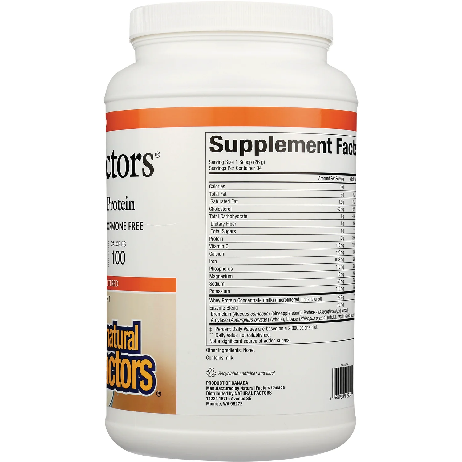 Whey Factors Grass Fed Whey Protein - Unflavored - Image 2