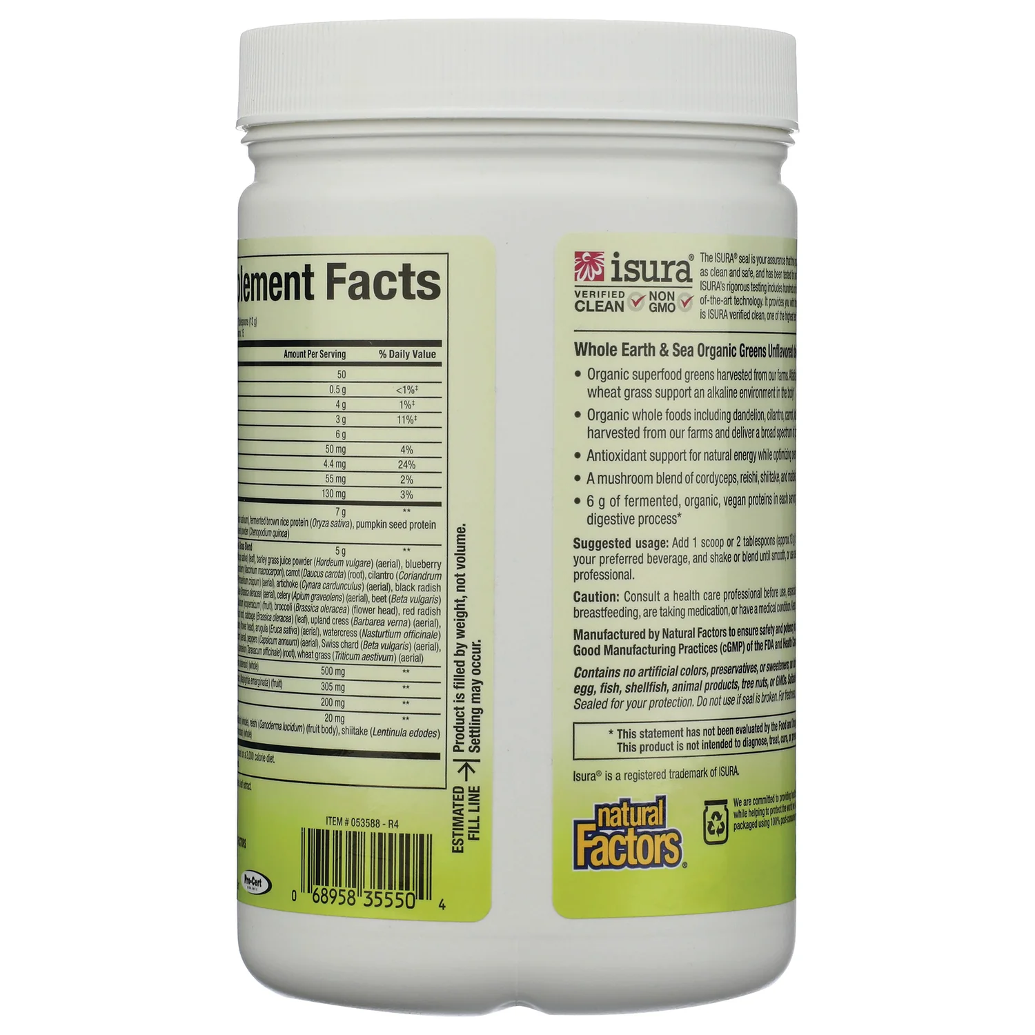 Whole Earth & Sea 100% Fermented Organic Greens -Unflavored - Image 3