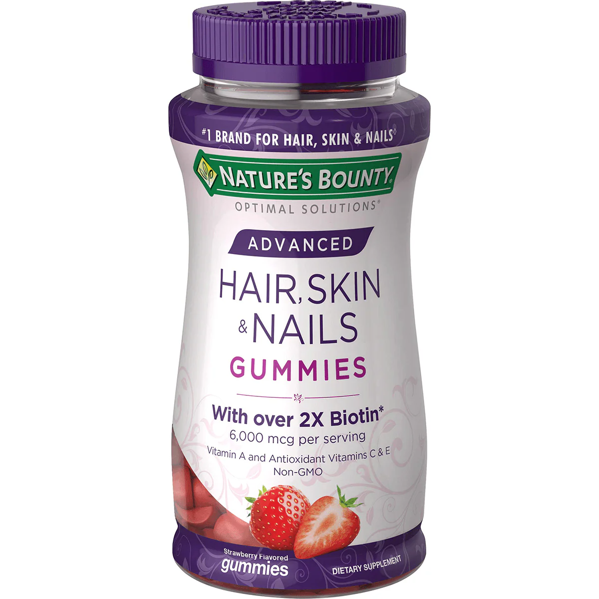 Advanced Hair, Skin & Nails Gummies - Strawberry