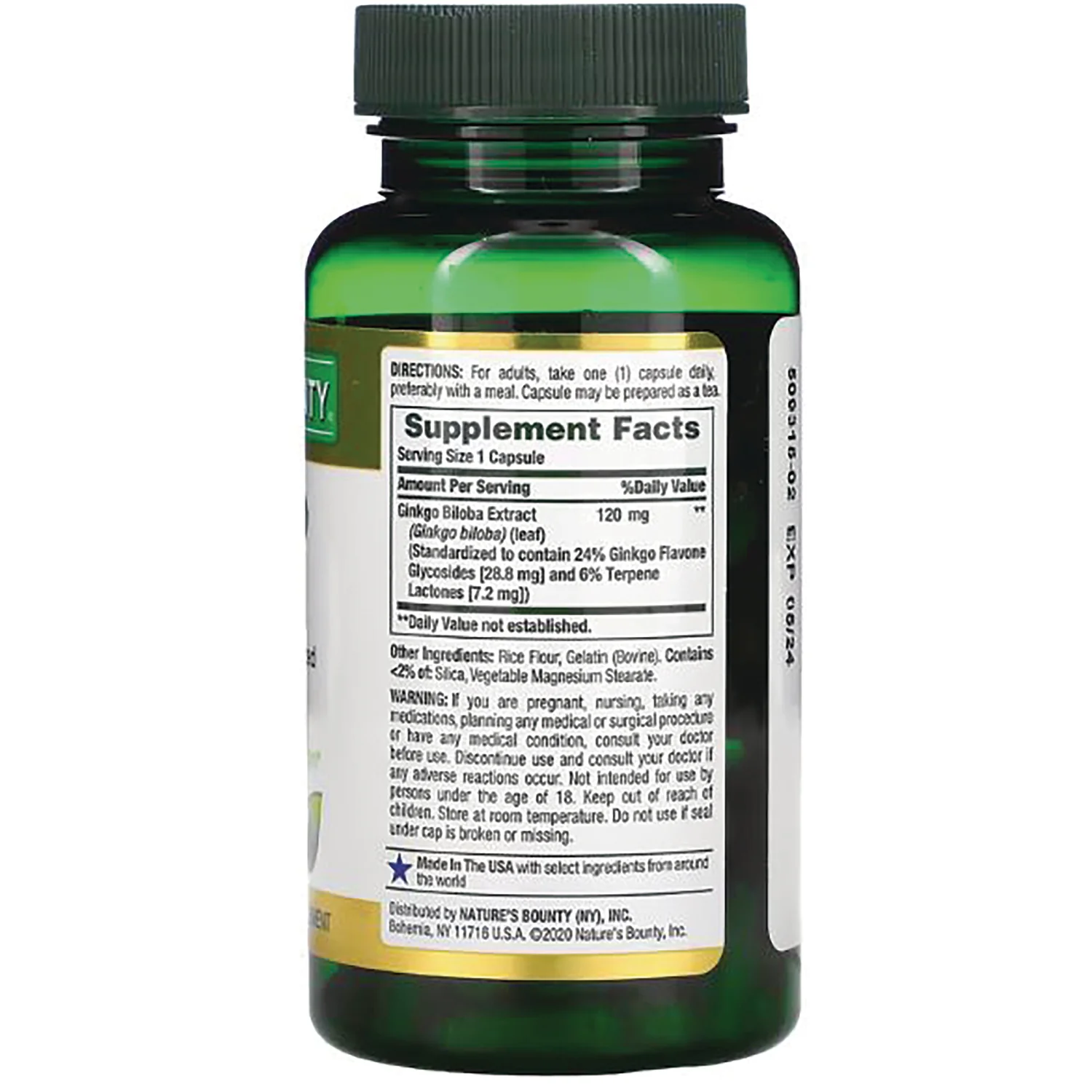 Double Strength Standardized Extract Ginkgo Biloba - Image 2