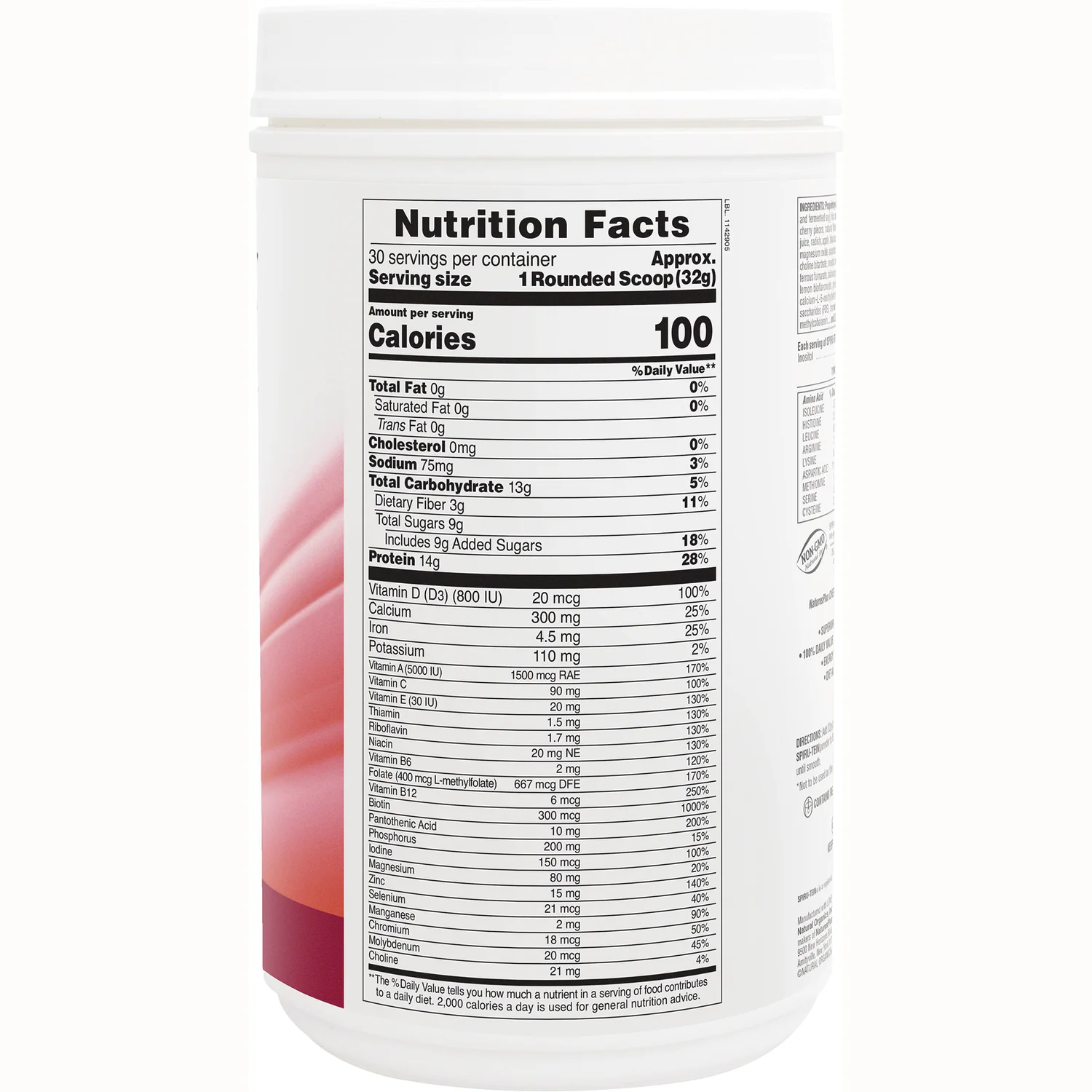 Spiru-Tein Protein Powder Meal - Cherries Jubilee - Image 2