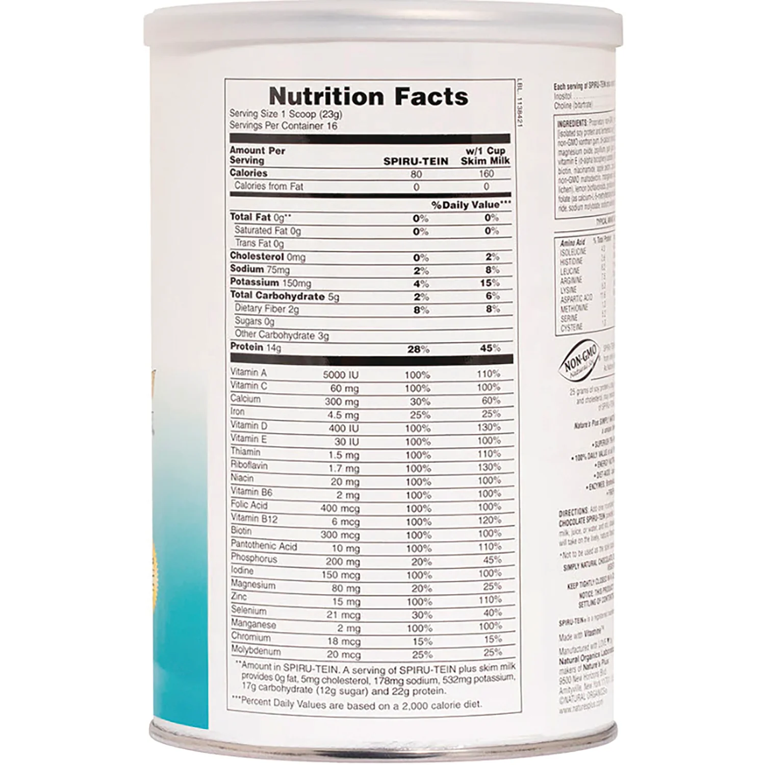 Unsweetened Spiru-Tein High Protein Energy Meal - Chocolate - Image 2