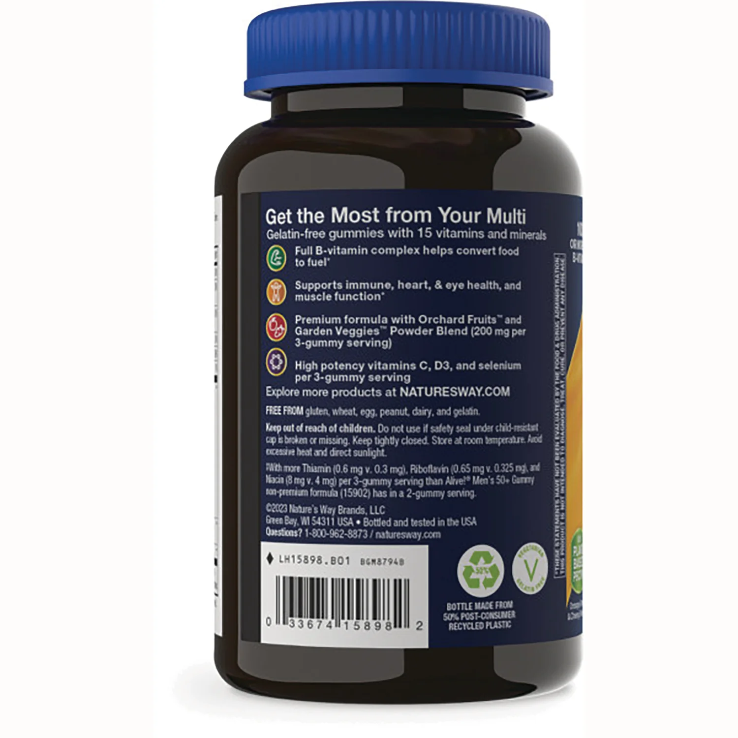 Alive! Men's 50+ Premium Gummies Multivitamin - Image 3