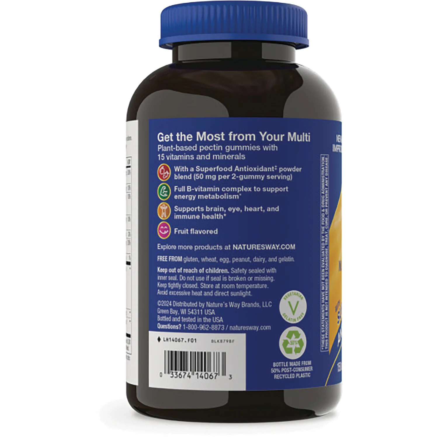 Alive! Men's 50+ Multivitamin Gummy - Mixed Fruit - Image 3