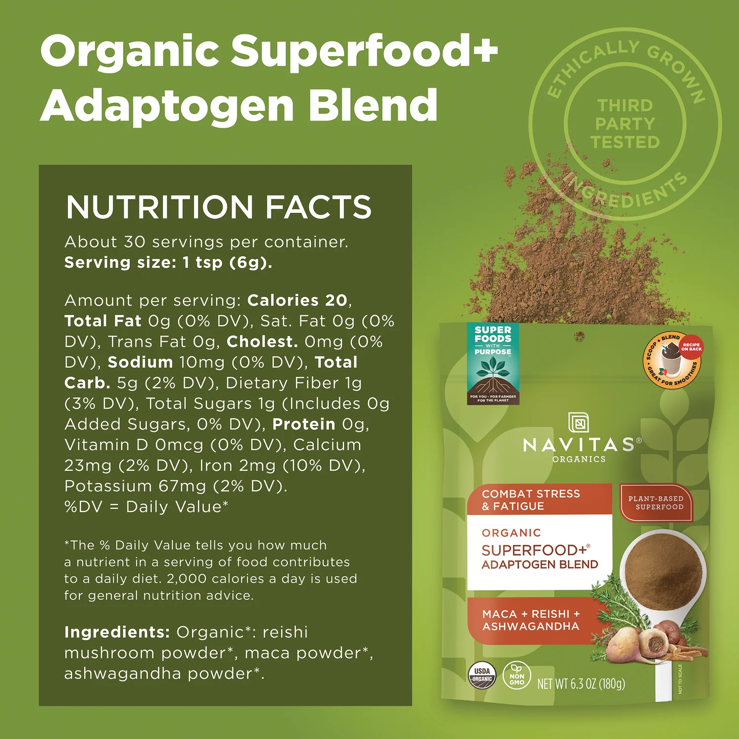 Organic SuperFood+ Adaptogen Blend - Image 4
