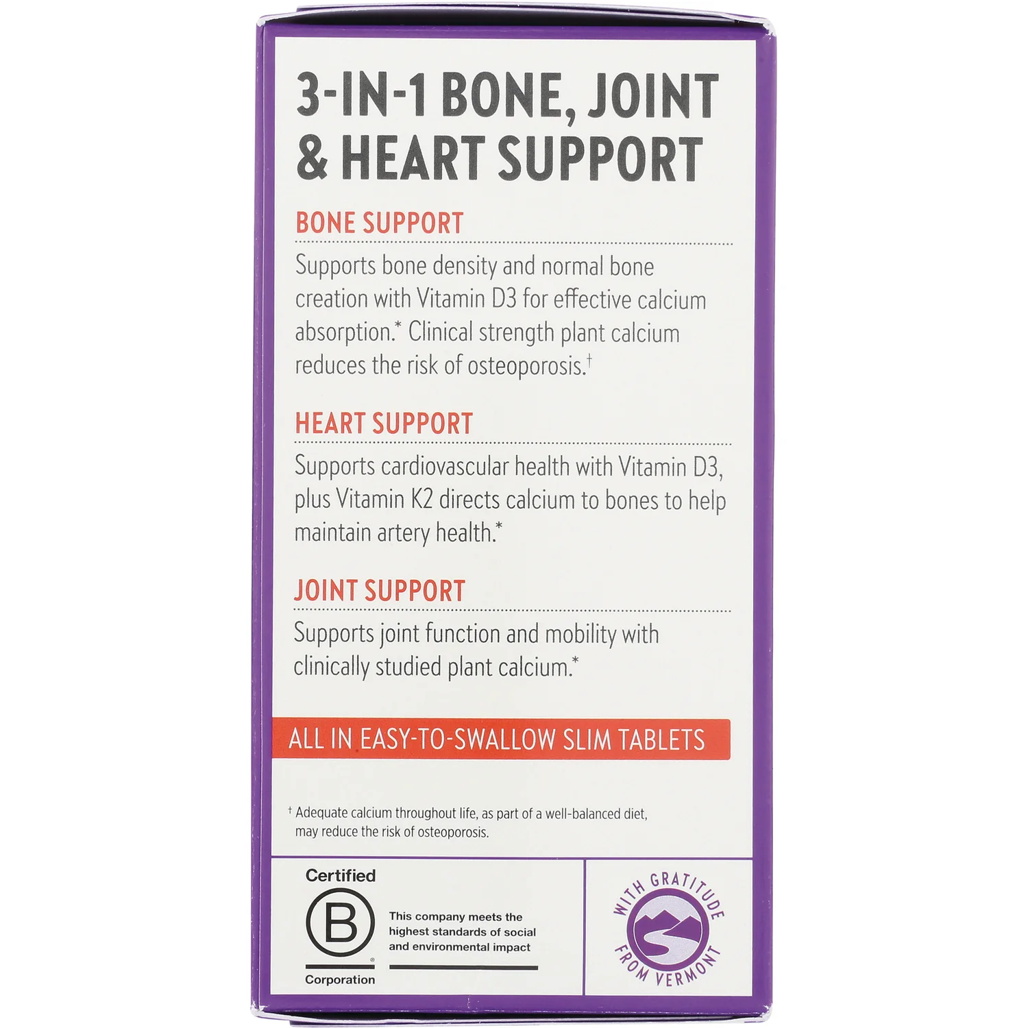 Plant Calcium Bone Strength Take Care - Slim Tablets - Image 4
