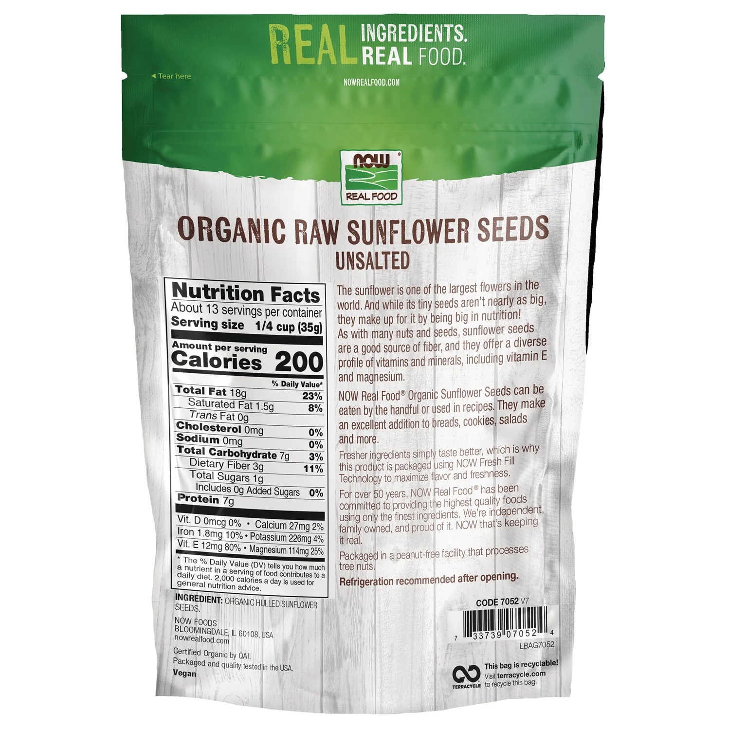 Organic Unsalted Raw Sunflower Seeds - Image 2