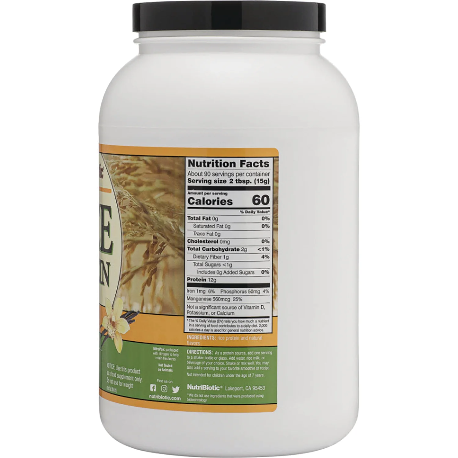 Rice Protein Powder - Vanilla - Image 2