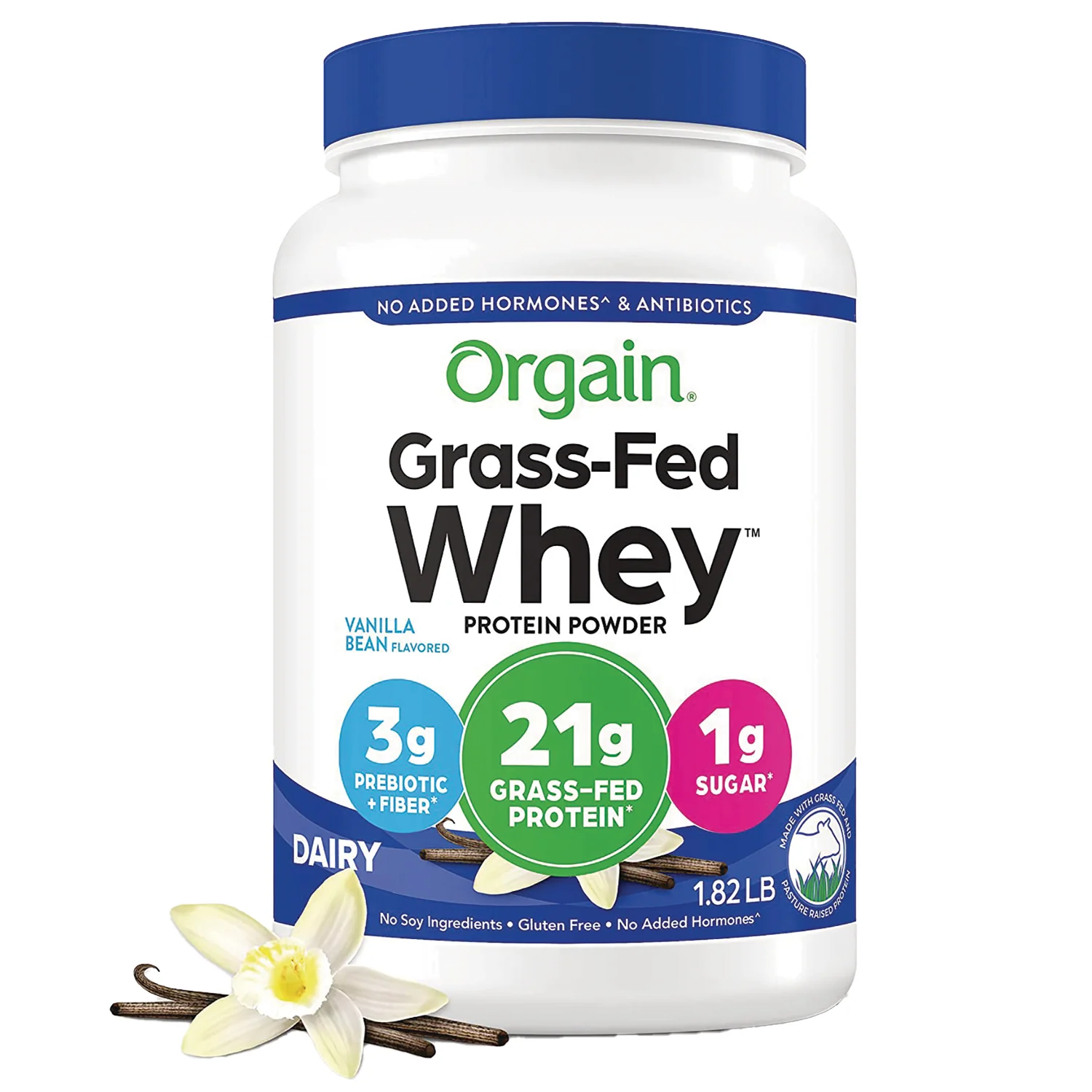 Grass-Fed Whey Protein Powder - Vanilla Bean