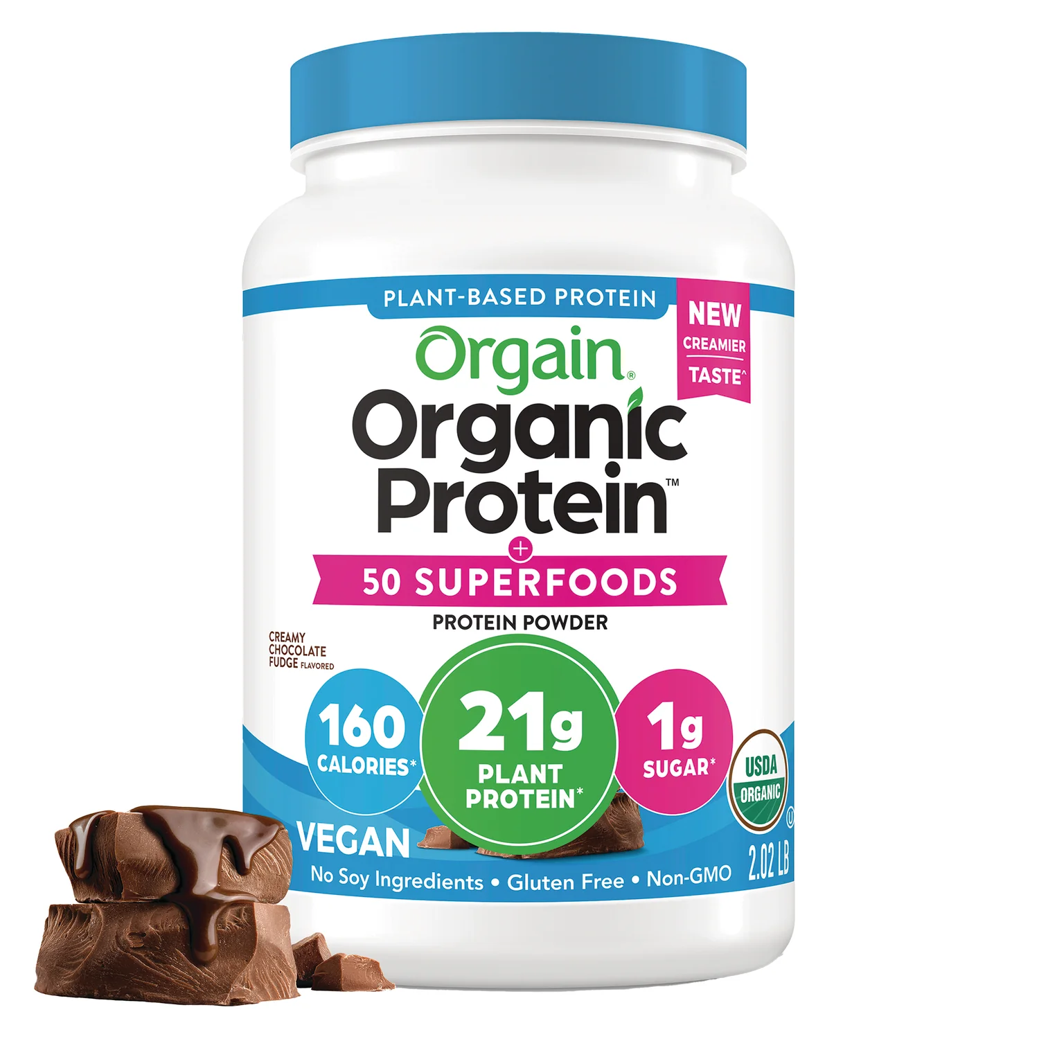 Organic Protein + 50 Superfoods Protein Powder - Creamy Chocolate