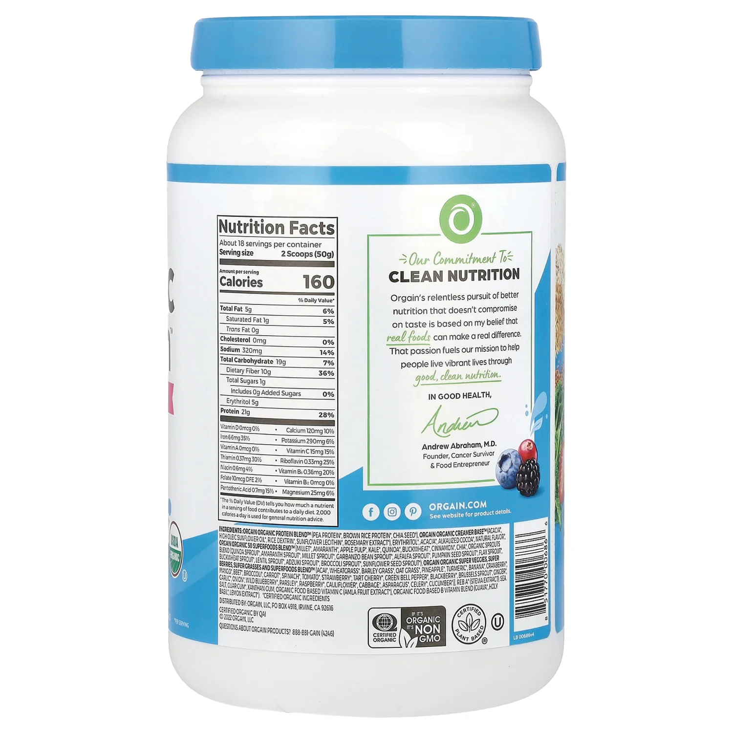 Organic Protein + 50 Superfoods Protein Powder - Creamy Chocolate - Image 2
