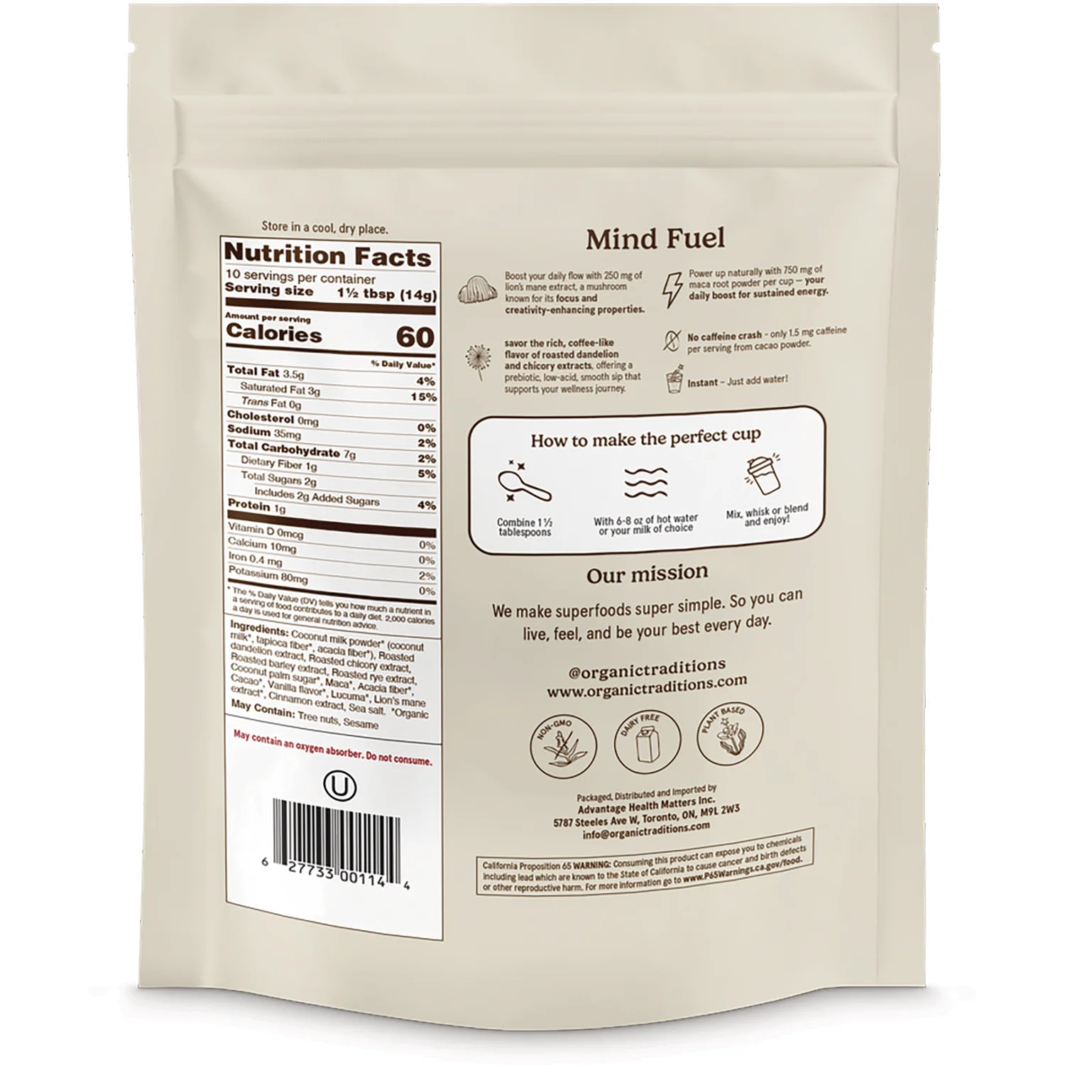 Mind Fuel Herbal Mushroom Beverage - Image 2