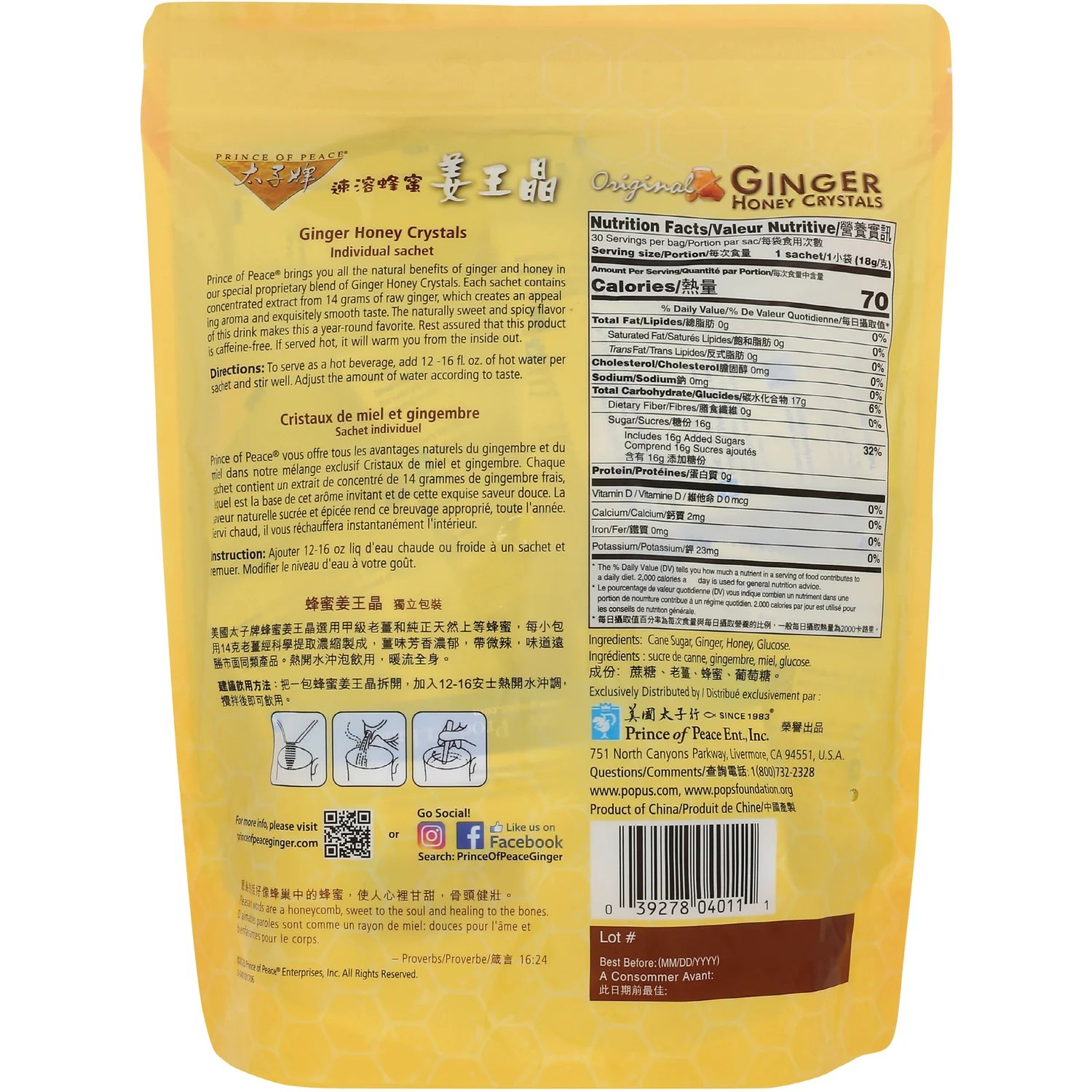 Original Ginger Honey Crystals Instant Beverage - Image 2