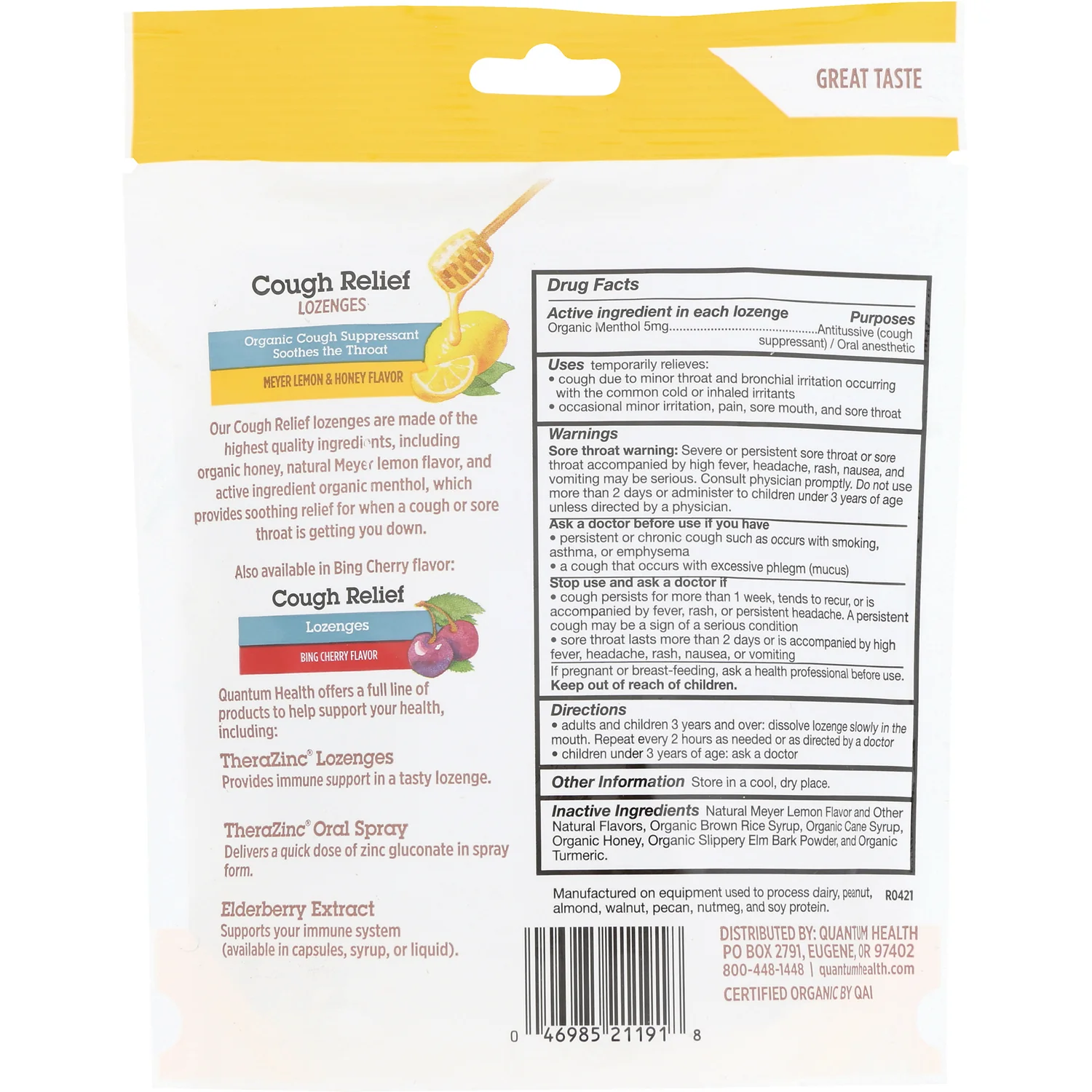 Cough Relief Lozenges - Meyer Lemon & Honey - Image 2