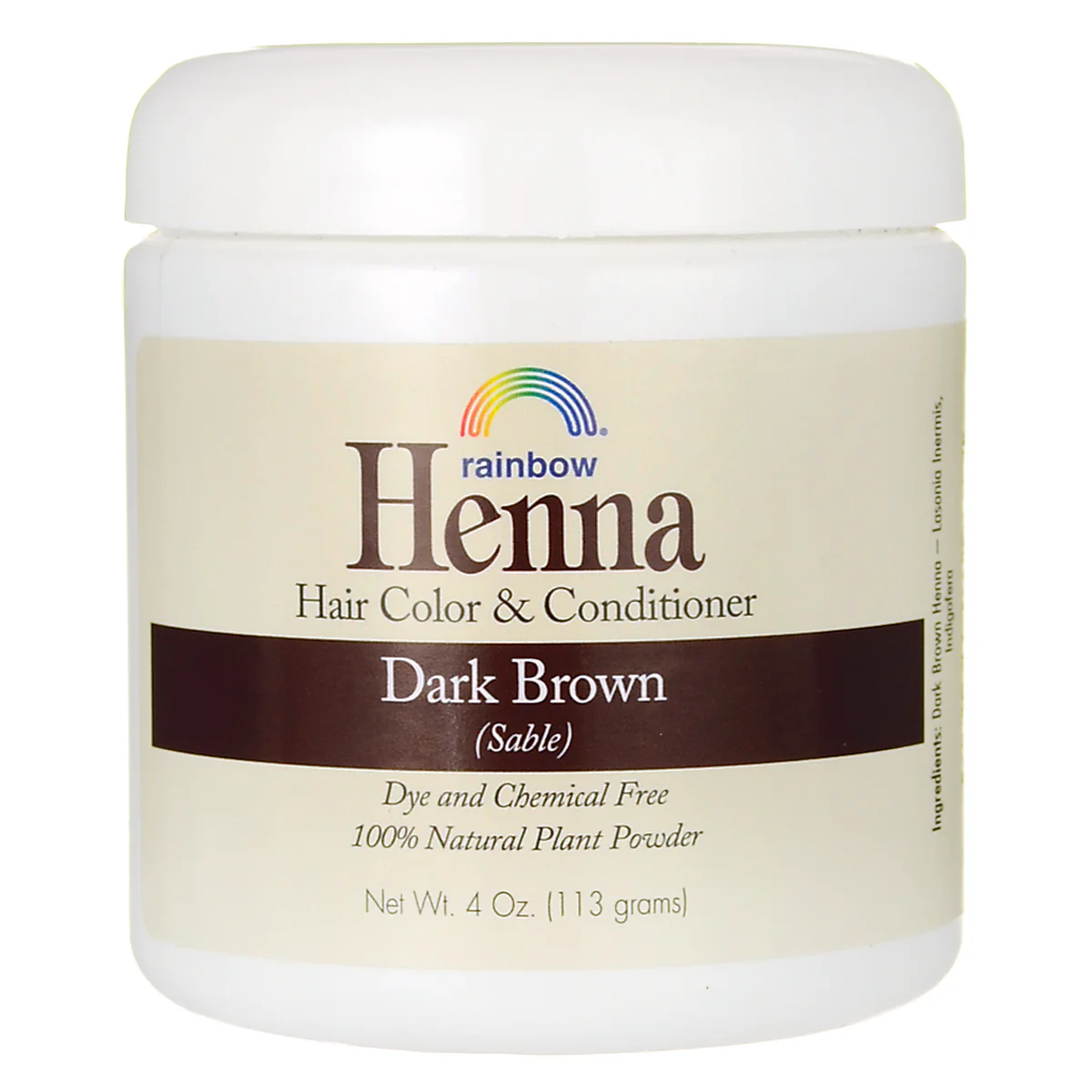 Henna Hair Color and Conditioner - Dark Brown (Sable)