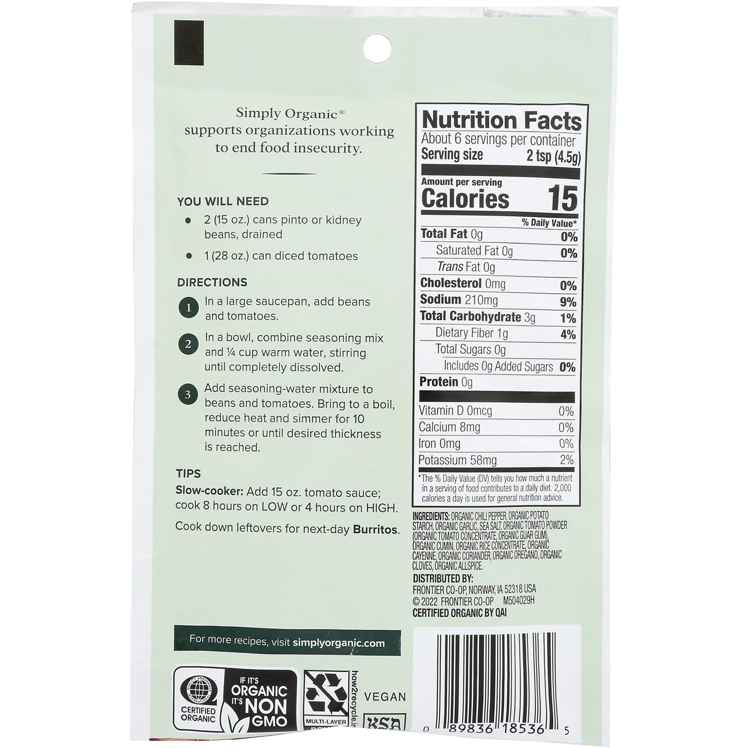 Vegetarian Chili Seasoning Mix - Image 2