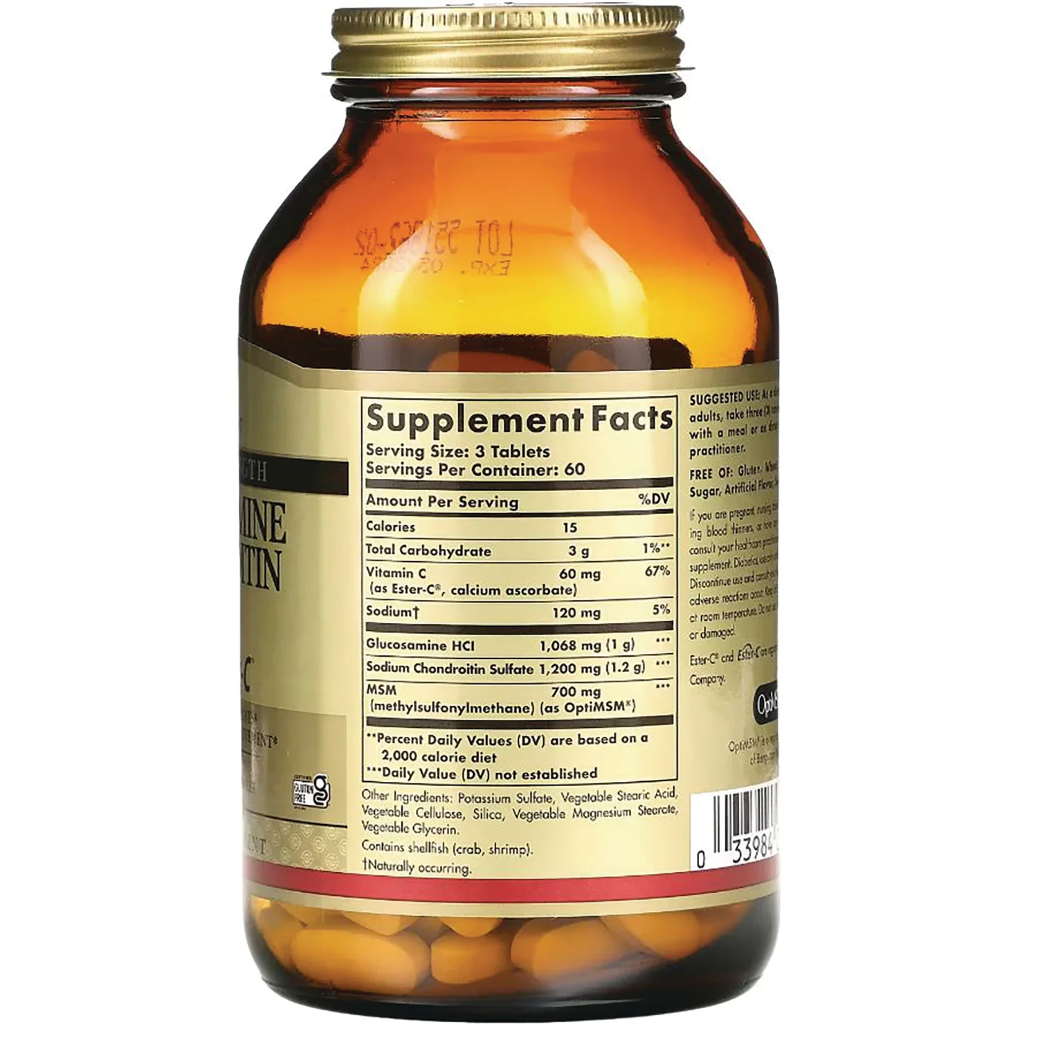 Extra Strength Glucosamine Chondroitin MSM with Ester-C - Image 2