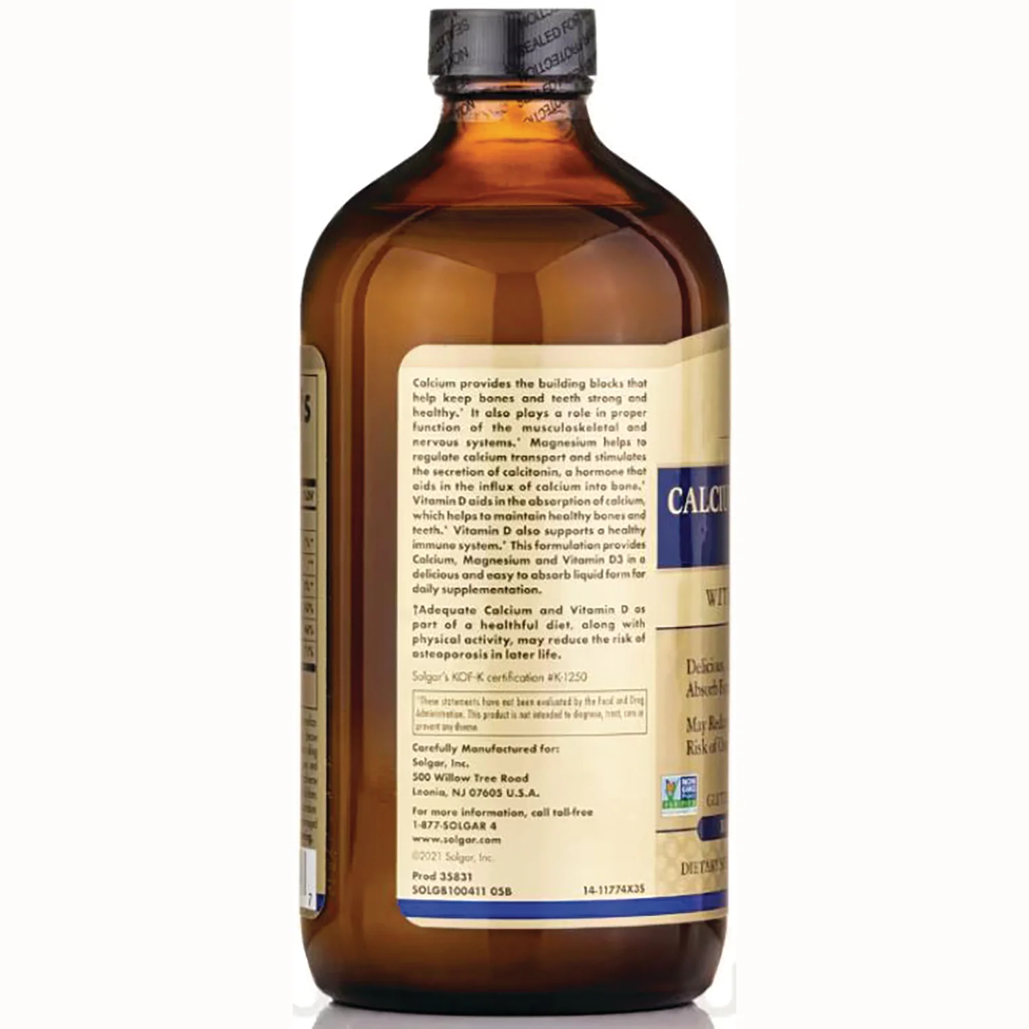 Liquid Calcium Magnesium Citrate with Vitamin D3 - Blueberry - Image 3