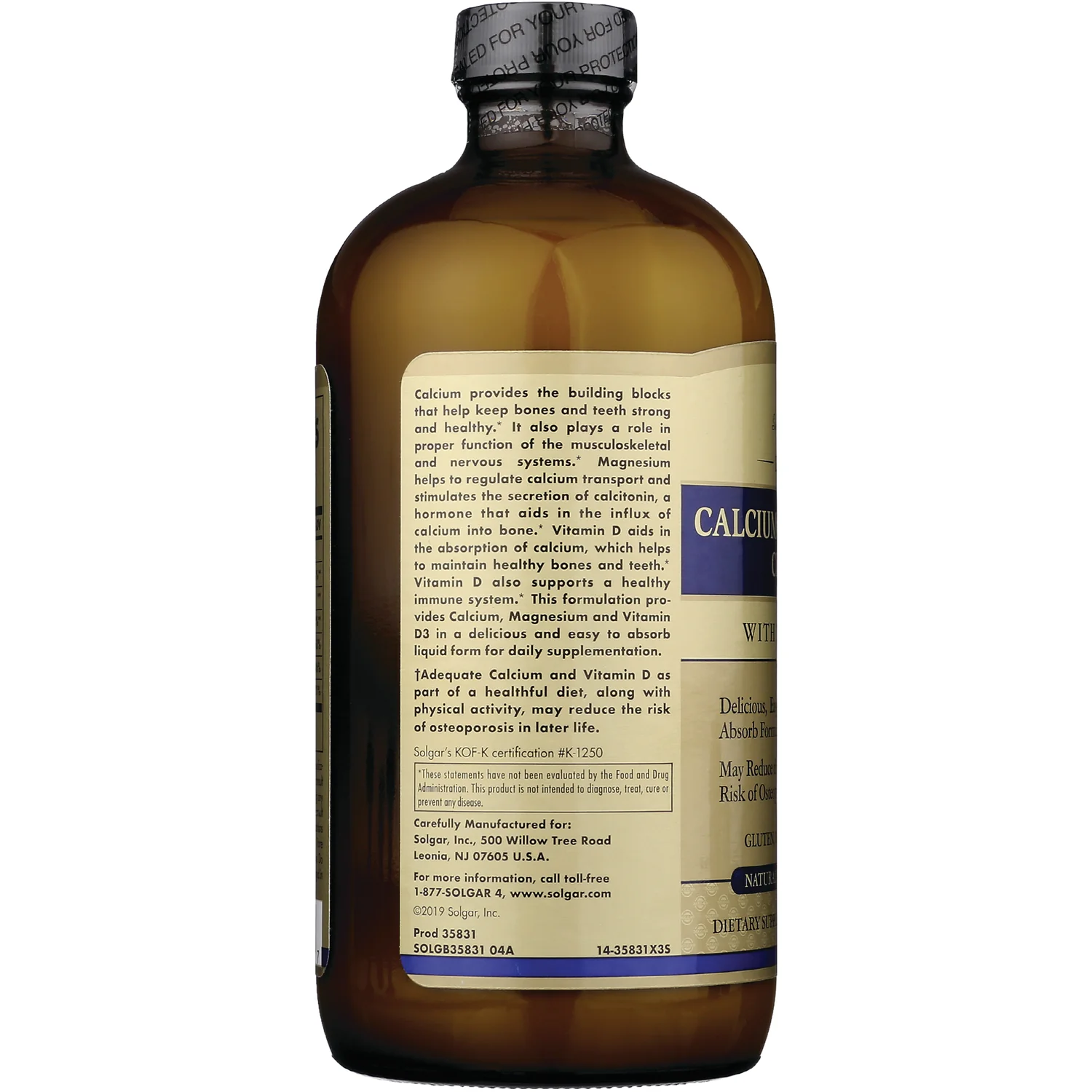 Liquid Calcium Magnesium Citrate with Vitamin D3 - Blueberry - Image 4