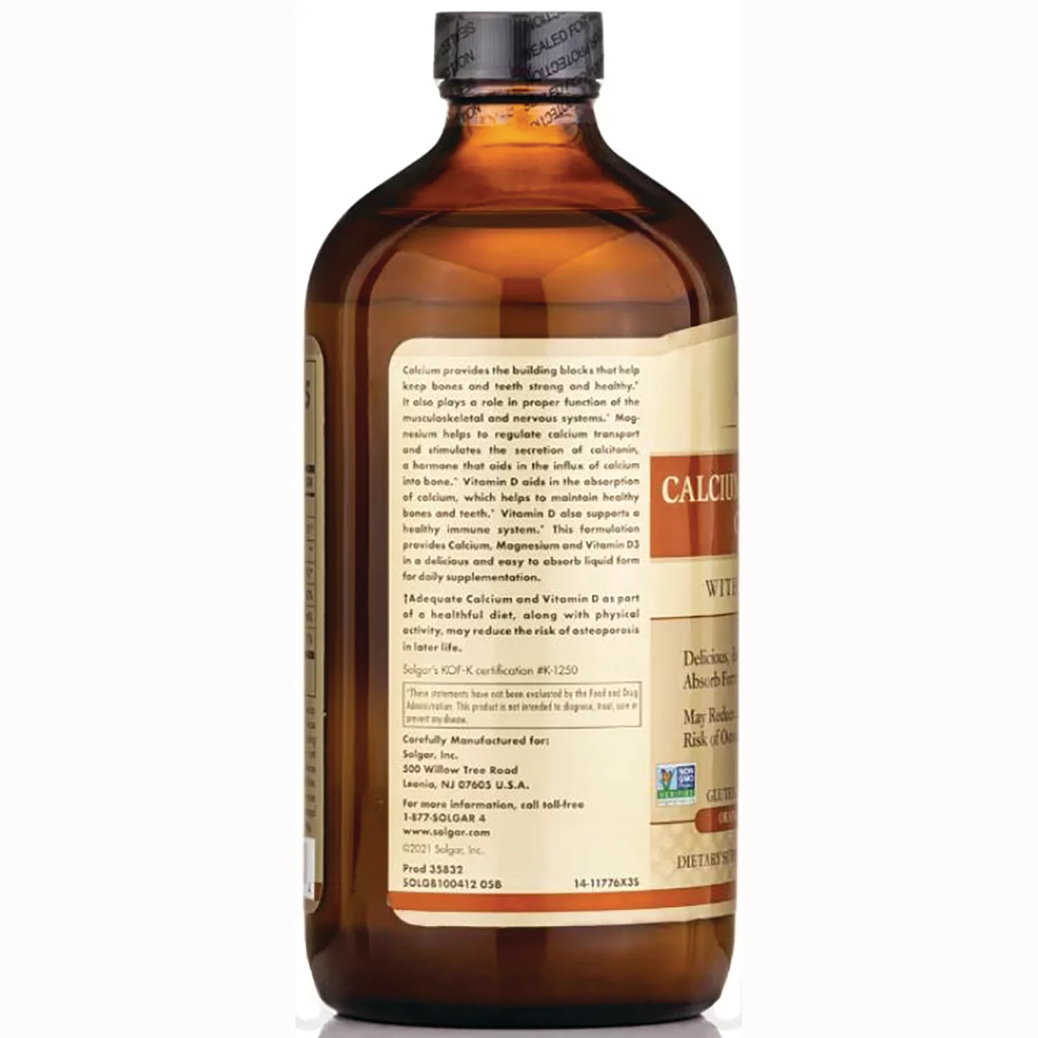 Liquid Calcium Magnesium Citrate with Vitamin D3 - Orange-Vanilla - Image 3