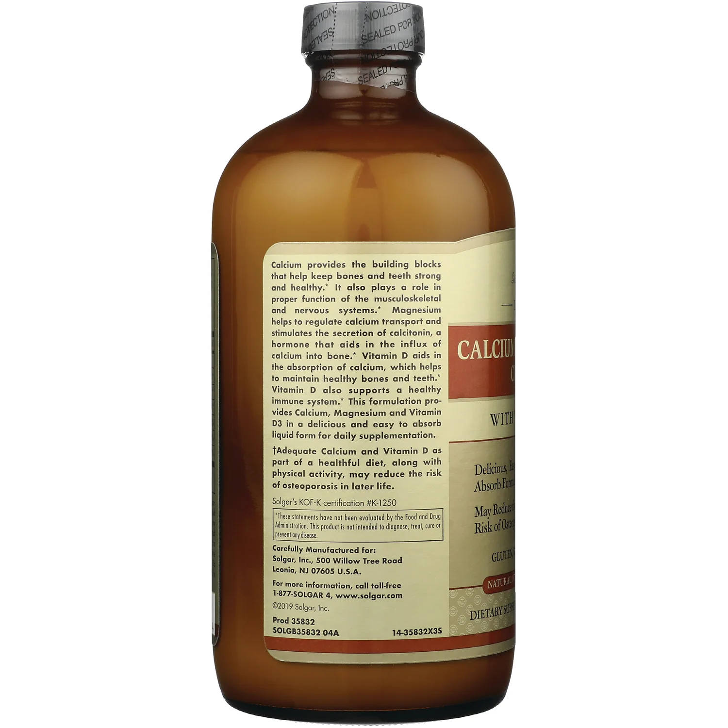 Liquid Calcium Magnesium Citrate with Vitamin D3 - Orange-Vanilla - Image 4