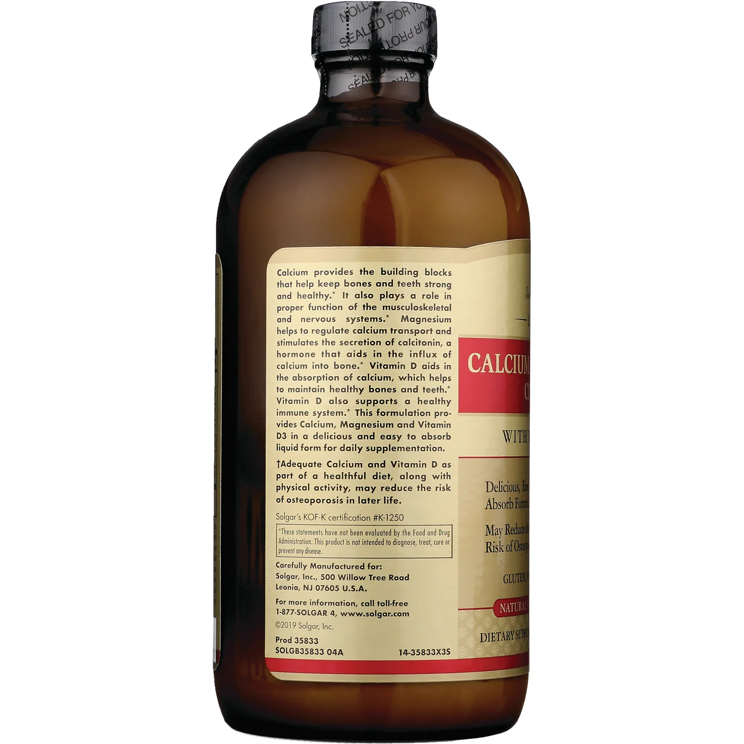 Liquid Calcium Magnesium Citrate with Vitamin D3 - Strawberry - Image 4