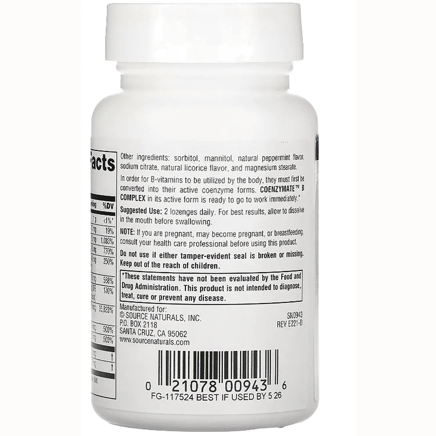 Coenzymate B Complex - Peppermint Flavored Sublingual - Image 3