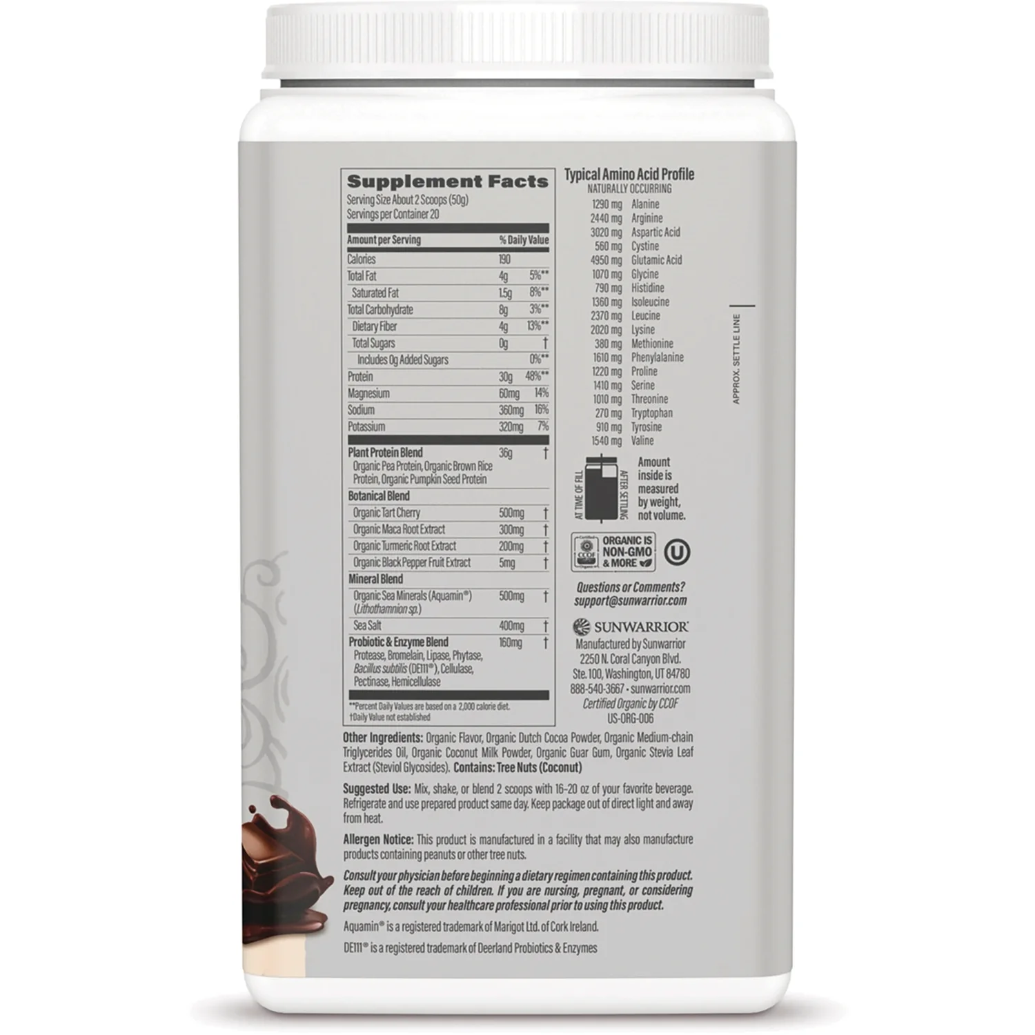 Organic Active Protein - Chocolate - Image 2