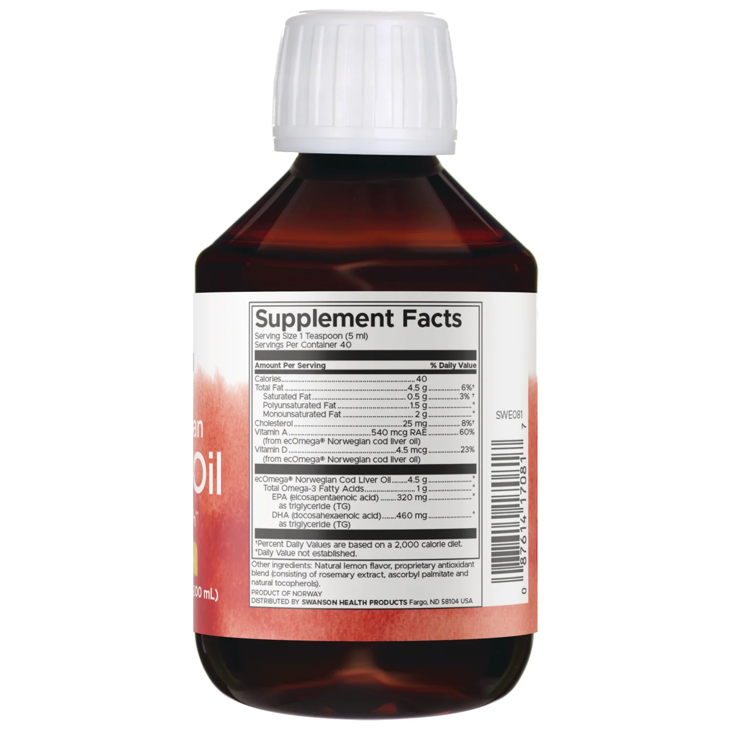 Pristine Norwegian Cod Liver Oil - Lemon Flavor - Image 2