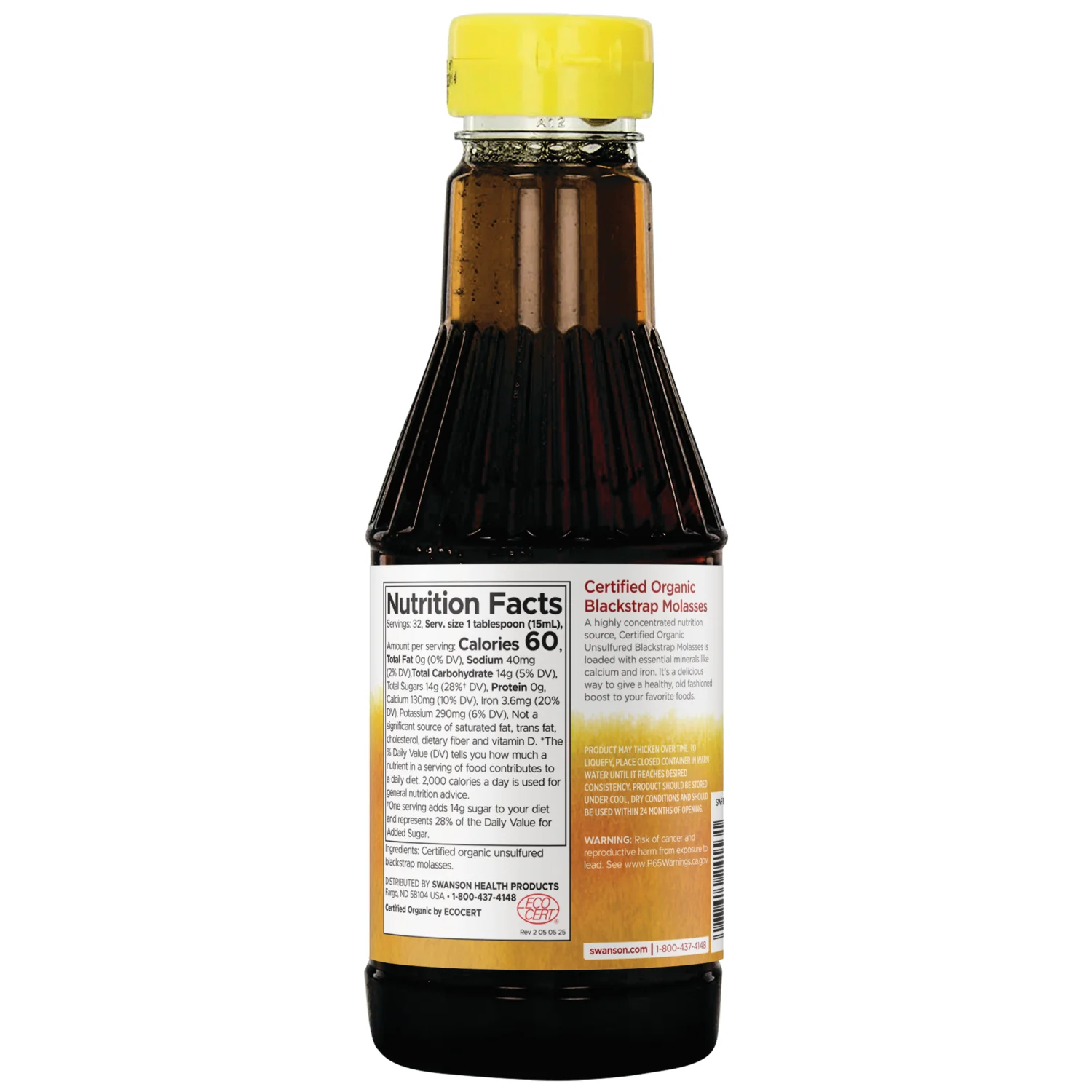 Certified Organic Blackstrap Molasses - Unsulfured - Image 2