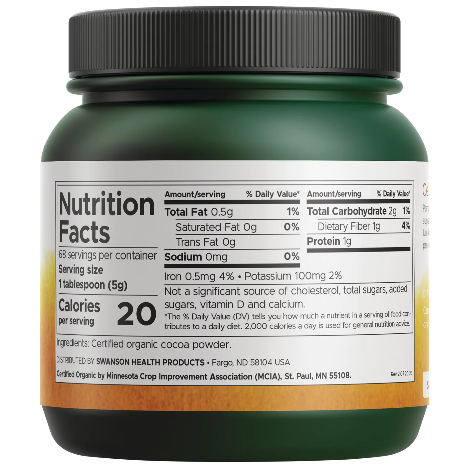 Certified Organic Cocoa Powder - Unsweetened - Image 2