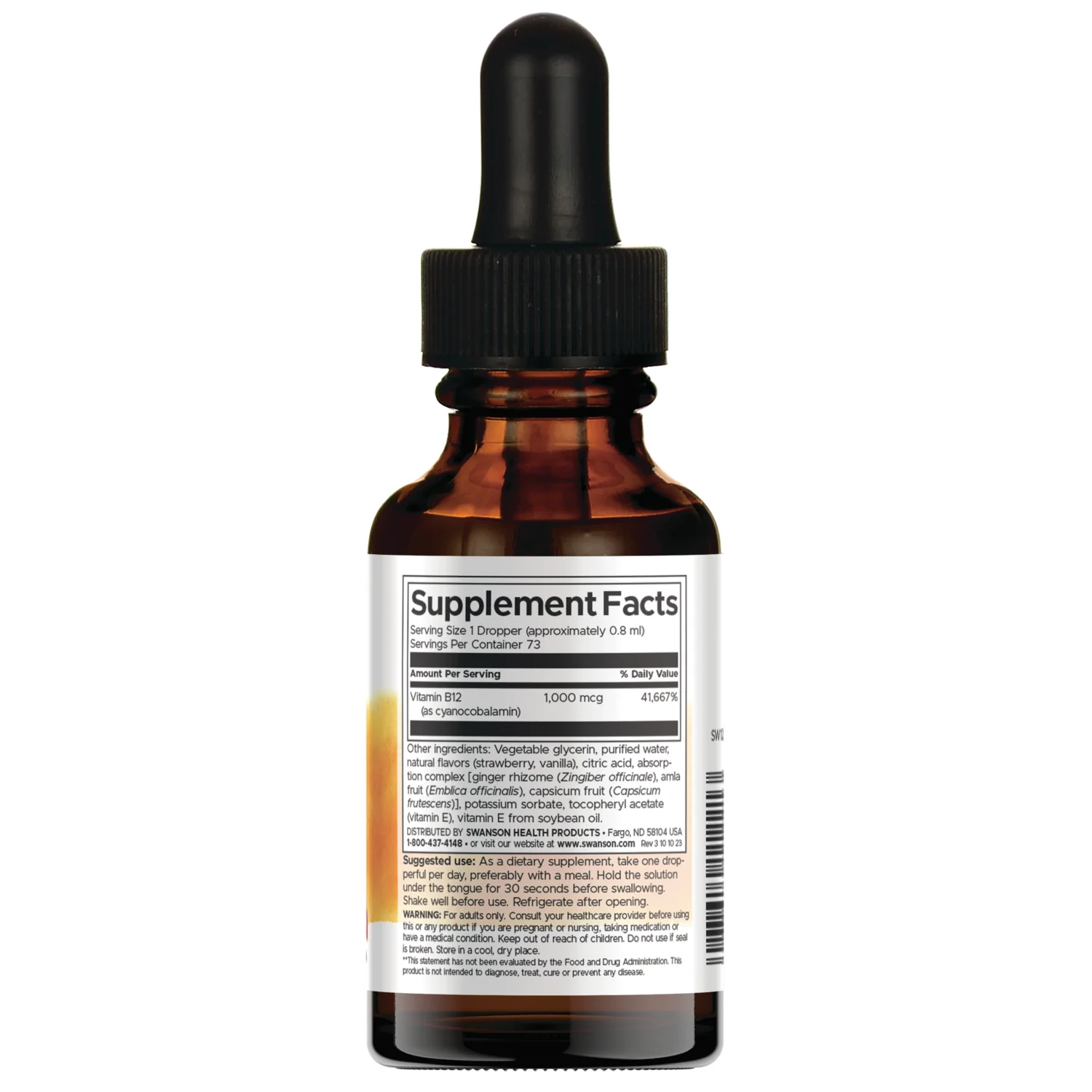 Vitamin B12 Cyanocobalamin - Strawberry Liquid - Image 2