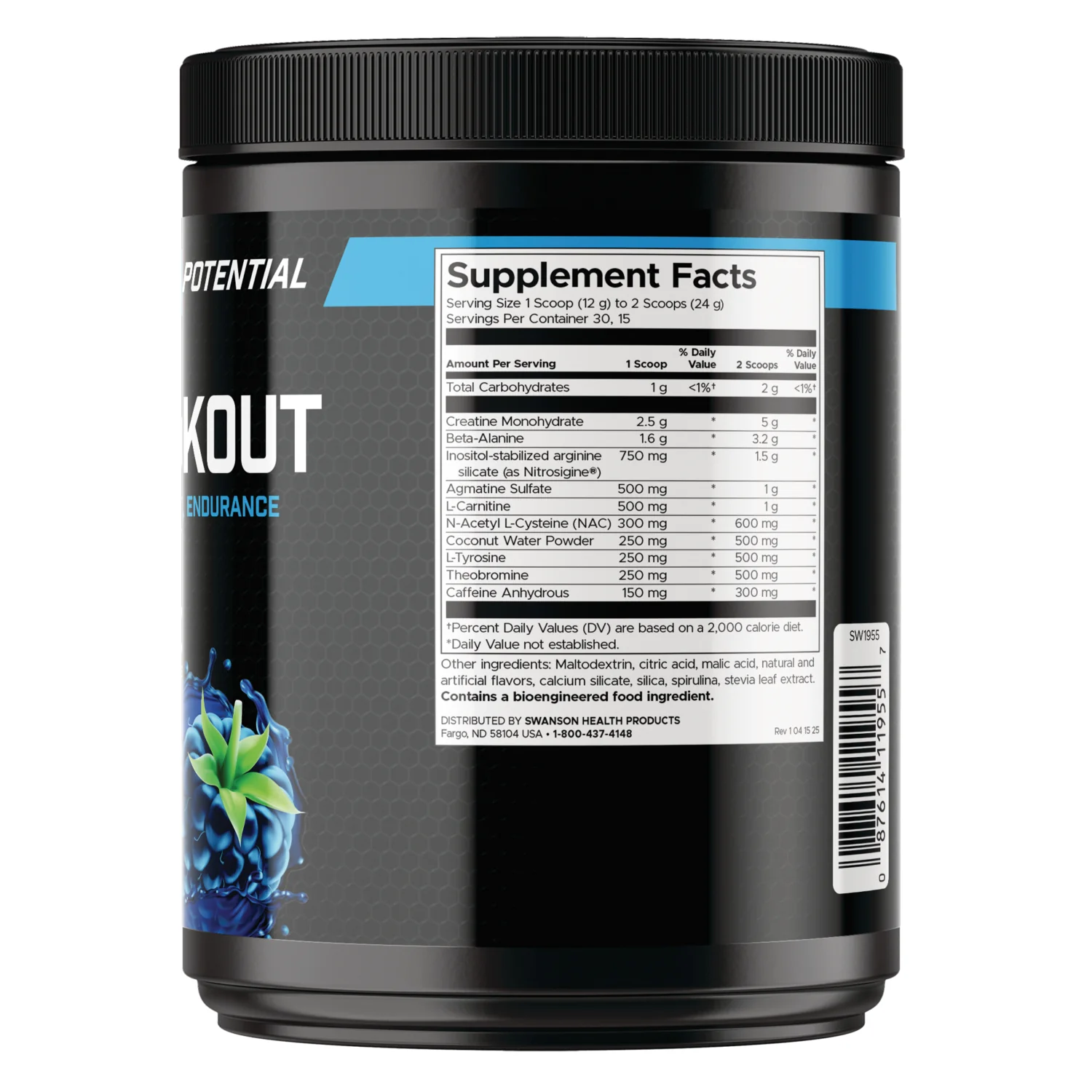 Full Potential Pre-Workout - Blue Raspberry - Image 2