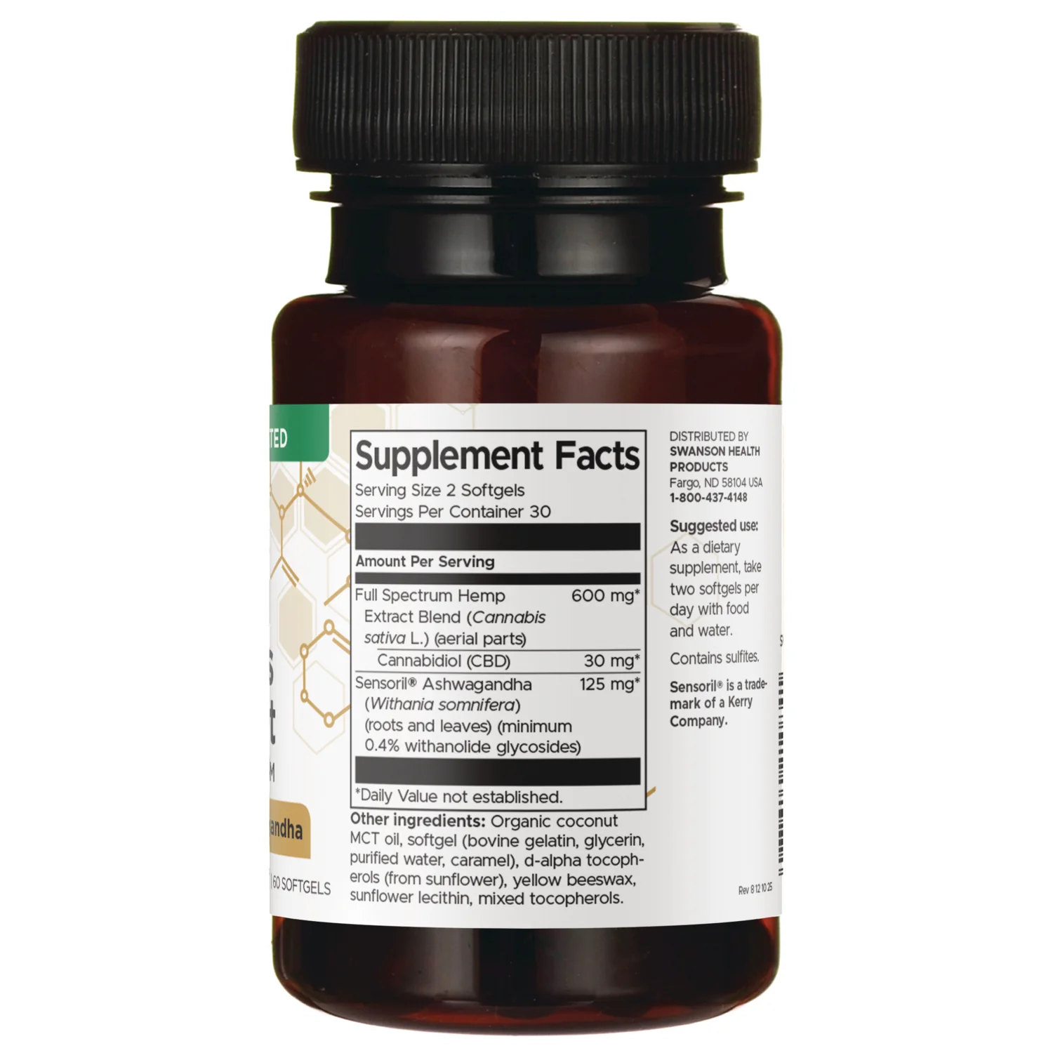 CBD + Stress Support Full Spectrum with Sensoril Ashwagandha - Image 2