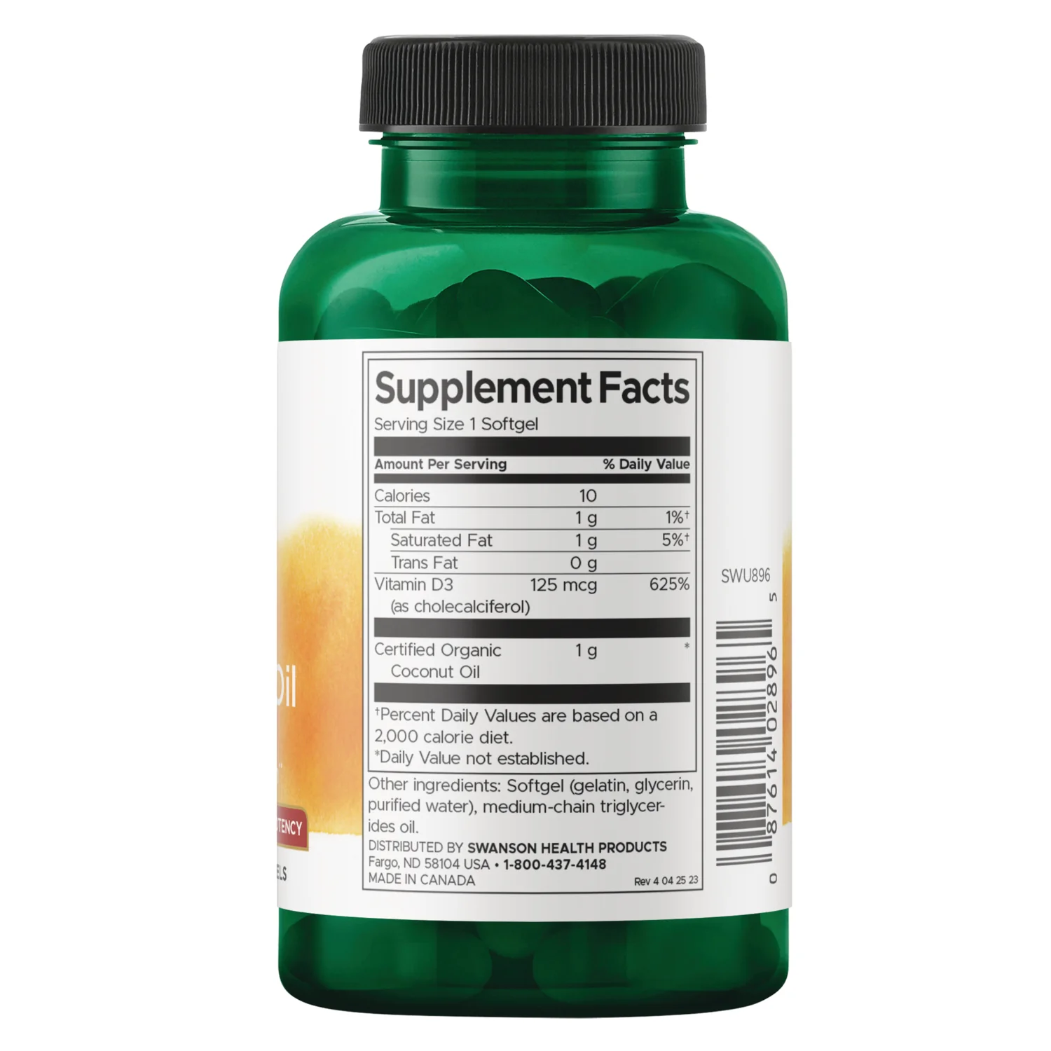 Vitamin D3 with Coconut Oil - Highest Potency - Image 2