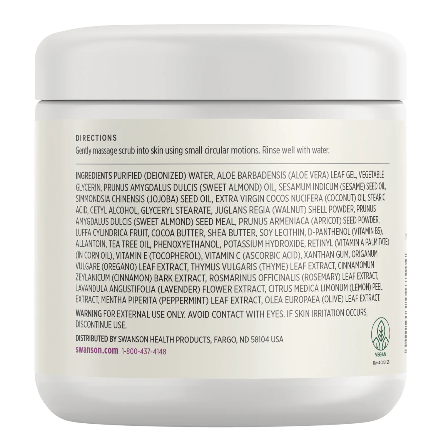 Tea Tree Oil Exfoliating Scrub with Walnut Shell & Apricot Seed - Image 2