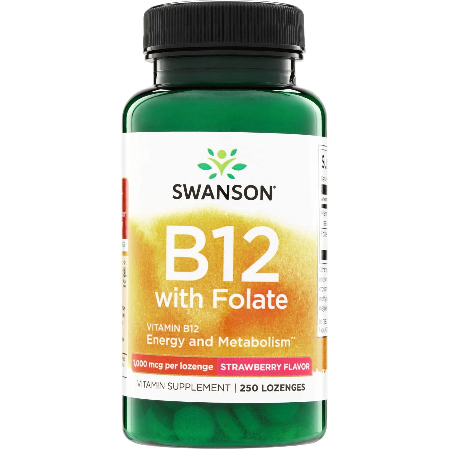 Vitamin B12 with Folate - Strawberry Flavor - Image 2