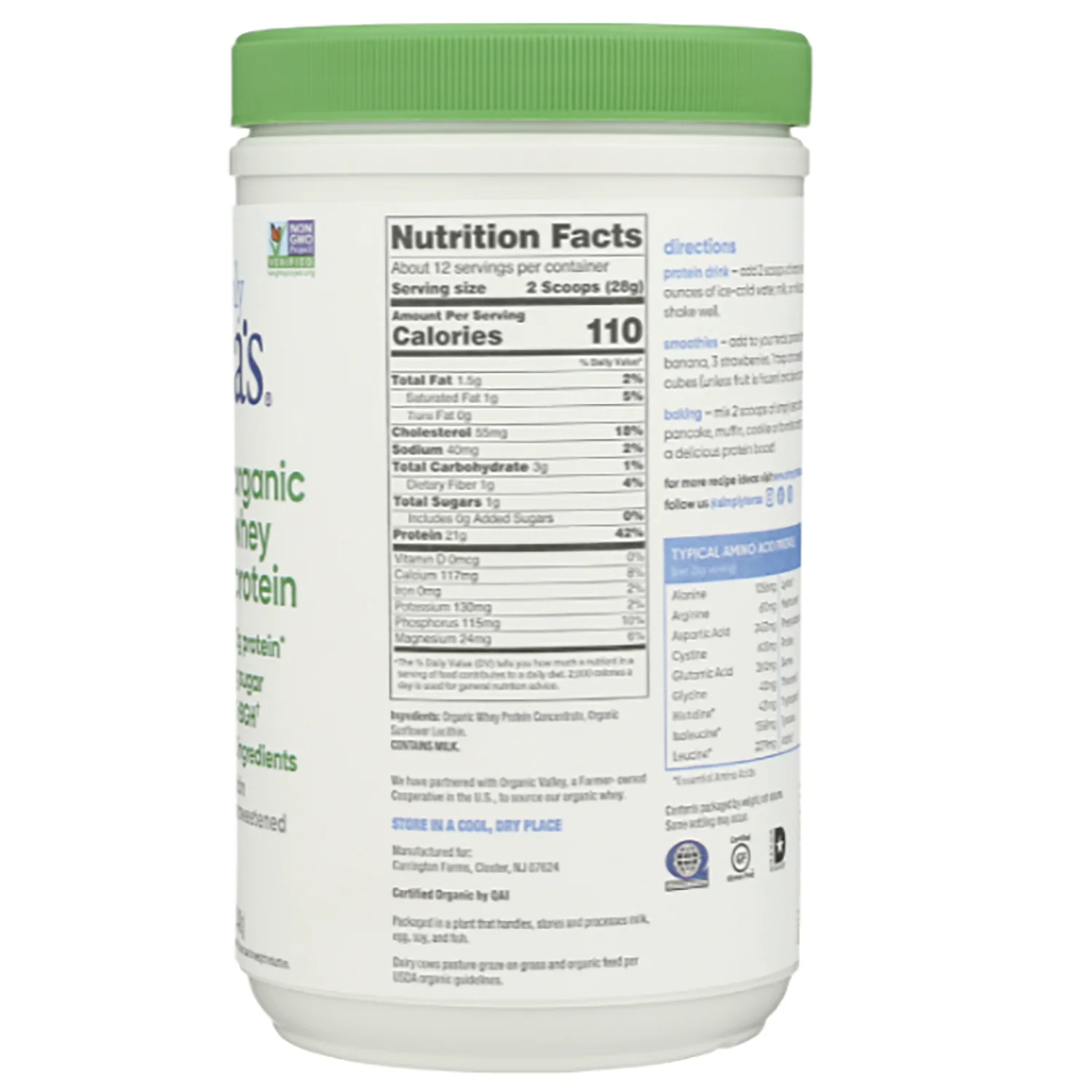 Organic Whey Protein - Plain Unsweetened - Image 2