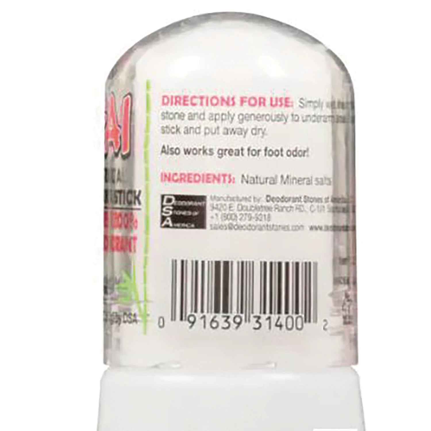 Thai Crystal Deodorant Stick - Unscented - Image 2