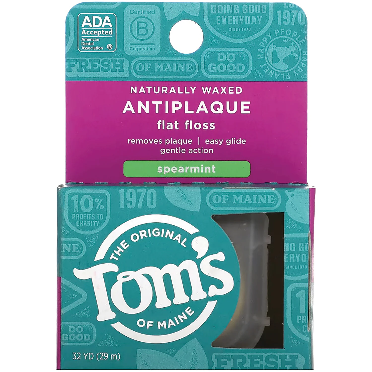 Antiplaque Flat Floss - Spearmint