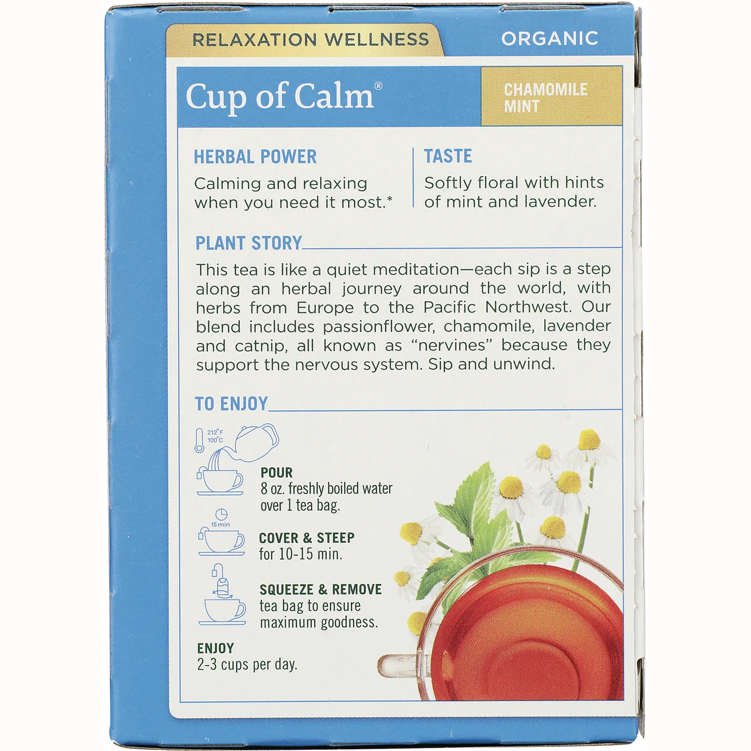 Organic Cup of Calm Tea - Chamomile Mint - Image 3