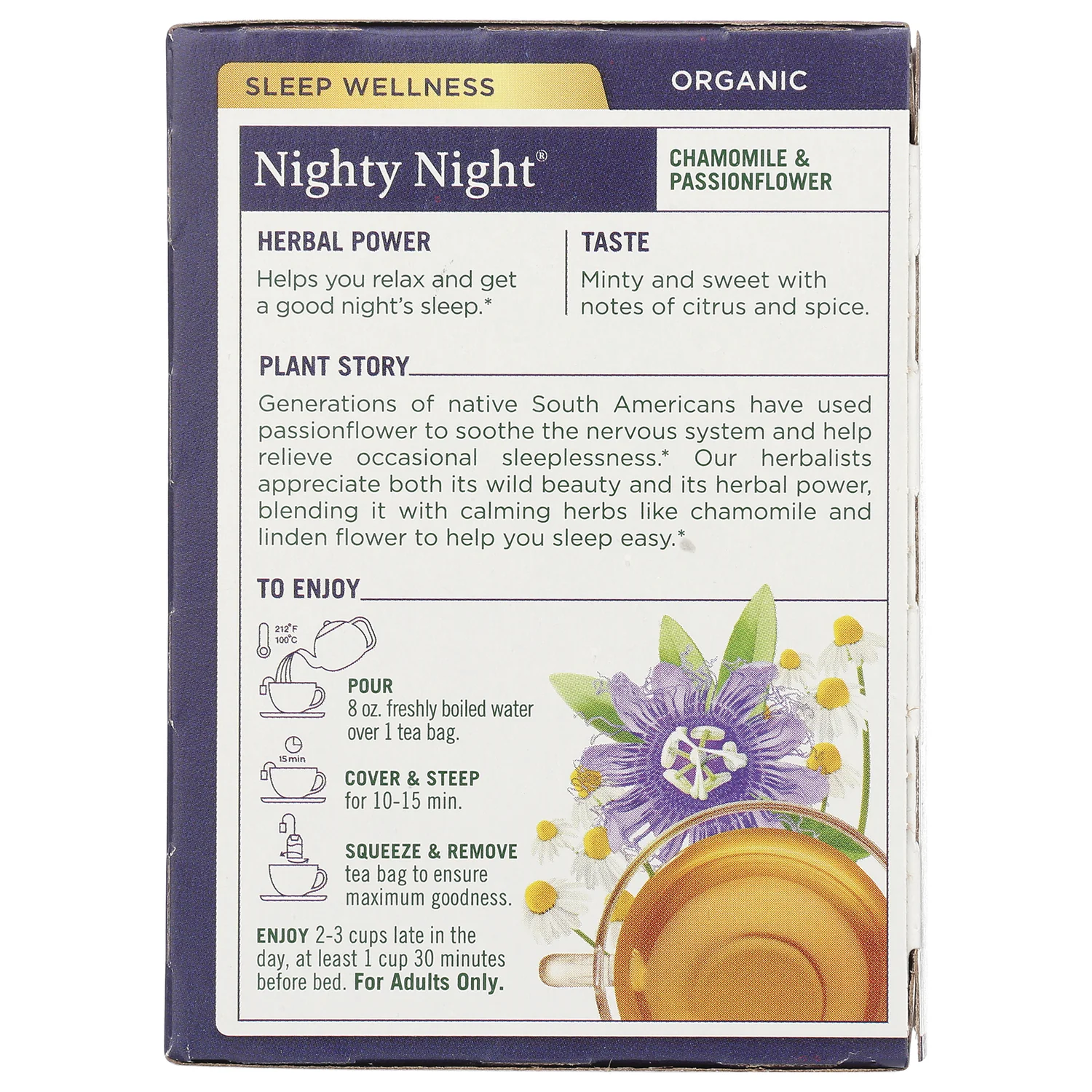 Organic Nighty Night Tea - Chamomile & Passionflower - Image 3