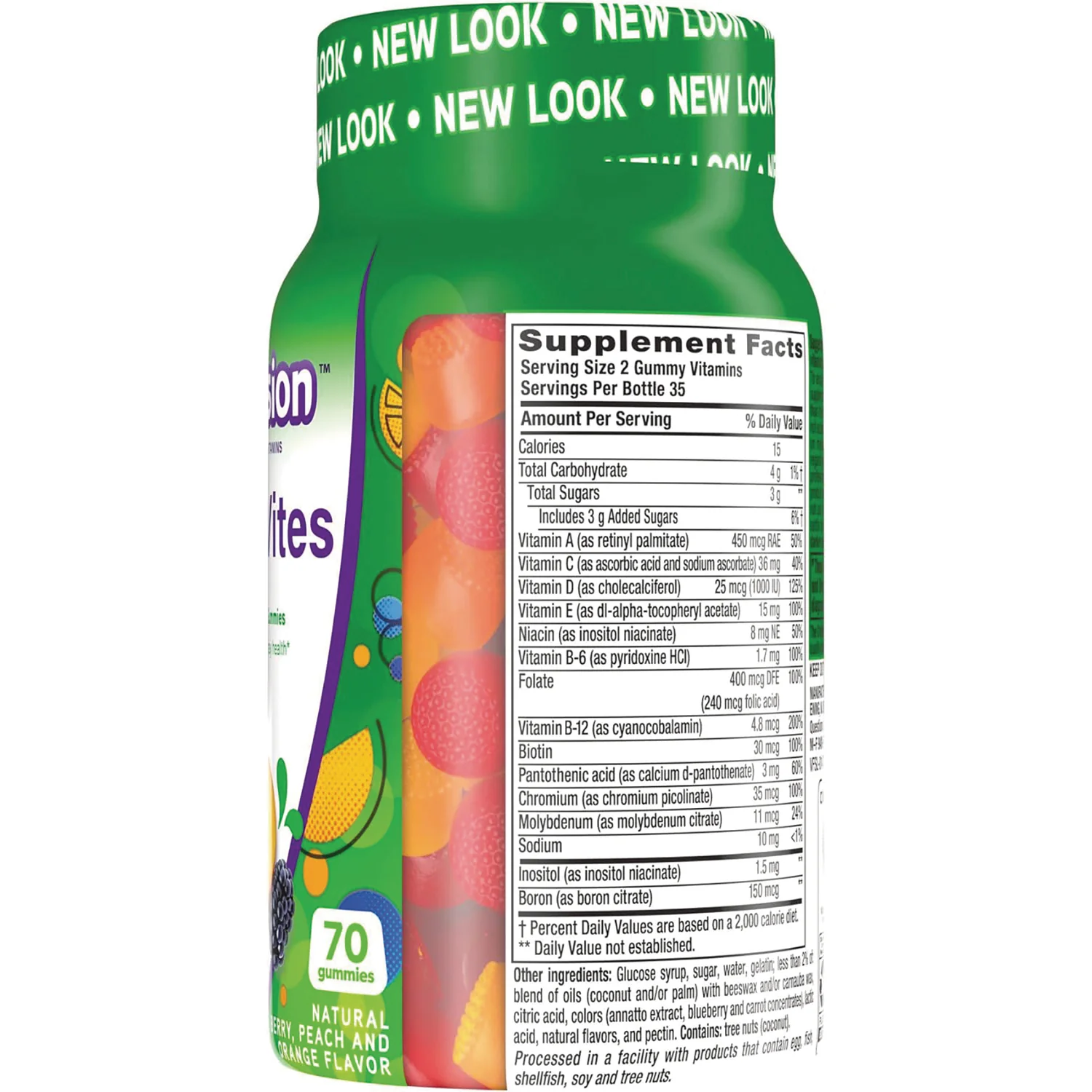 MultiVites Adult Gummy Vitamins - Berry, Peach and Orange - Image 2