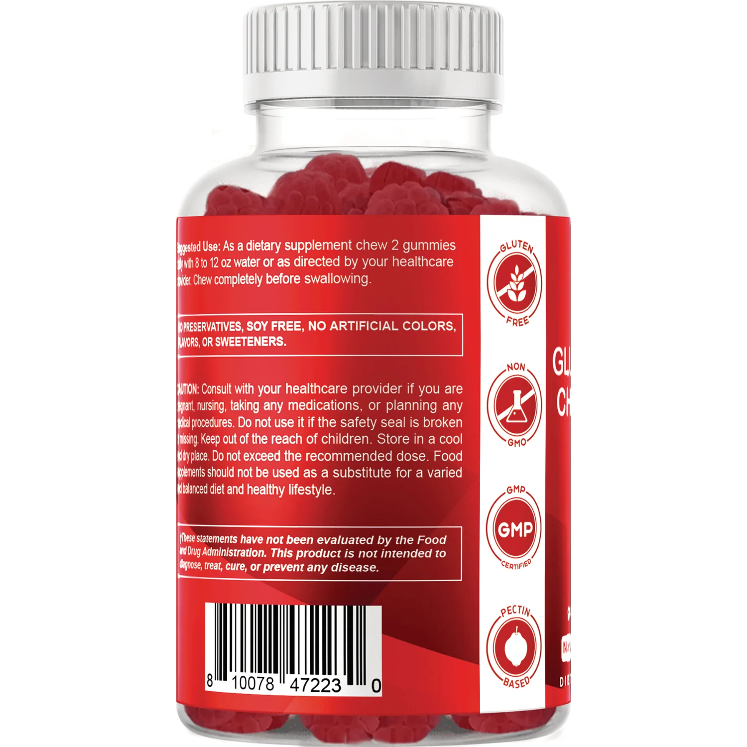 Glucosamine Chondroitin MSM Gummies - Raspberry - Image 3