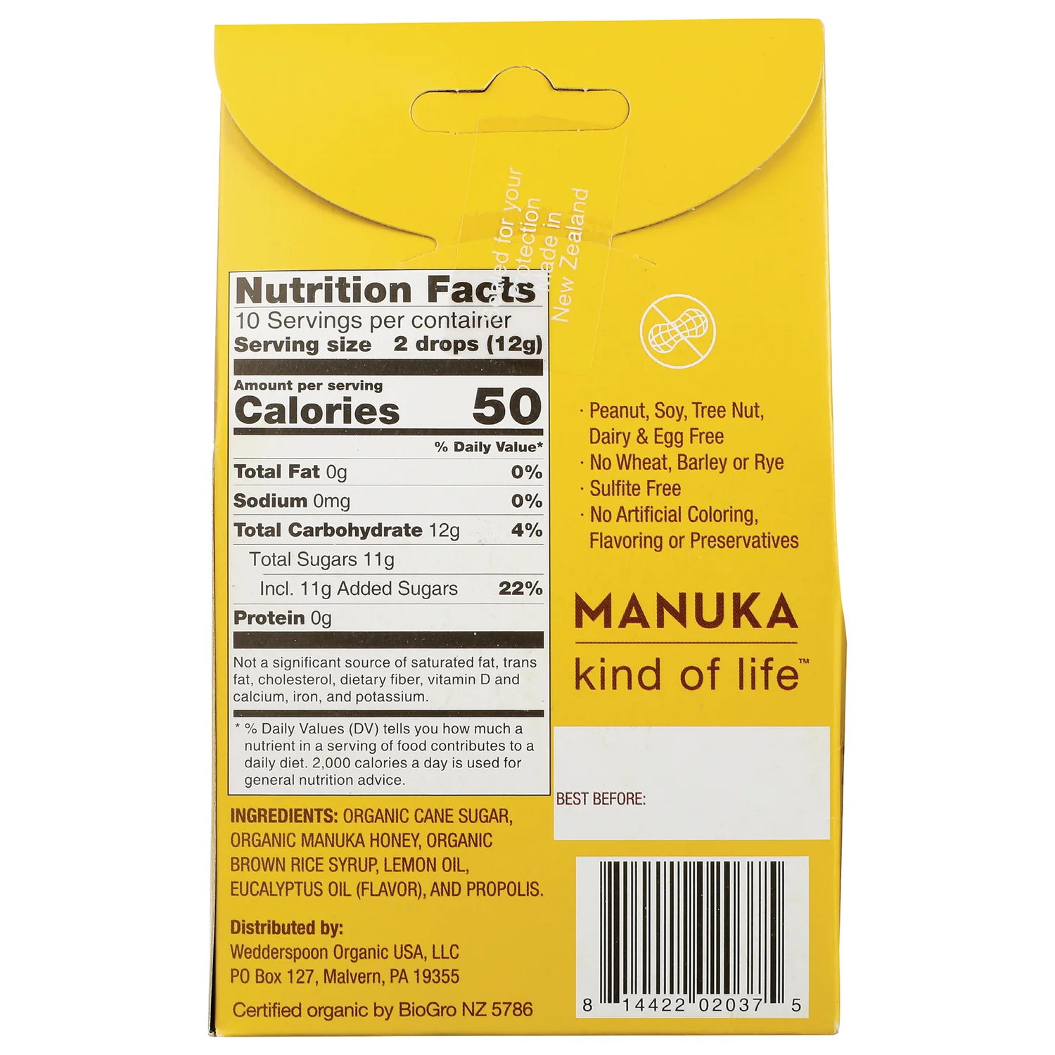 Organic Manuka Honey Drops - Lemon with Bee Propolis - Image 2