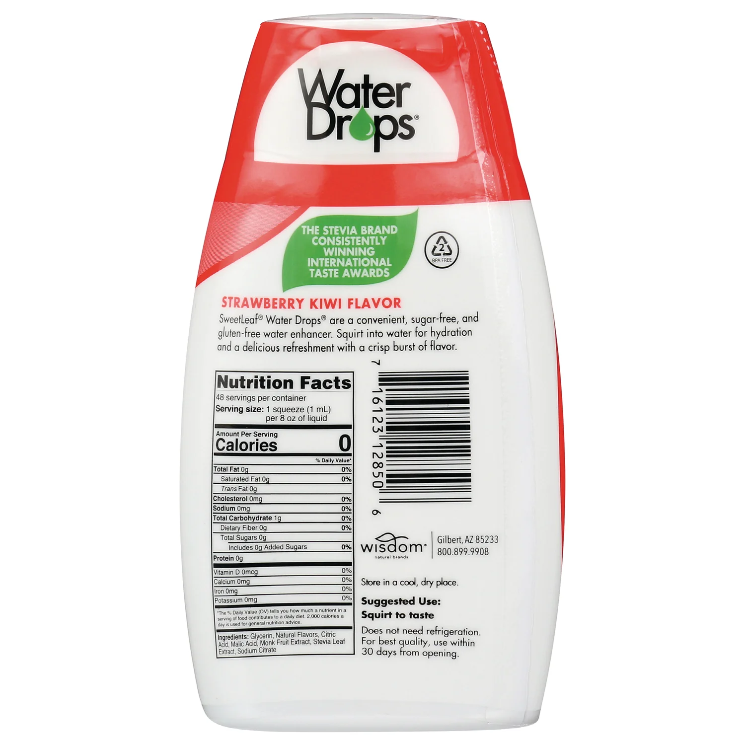 SweetLeaf Water Drops Stevia Water Enhancer - Strawberry Kiwi - Image 2