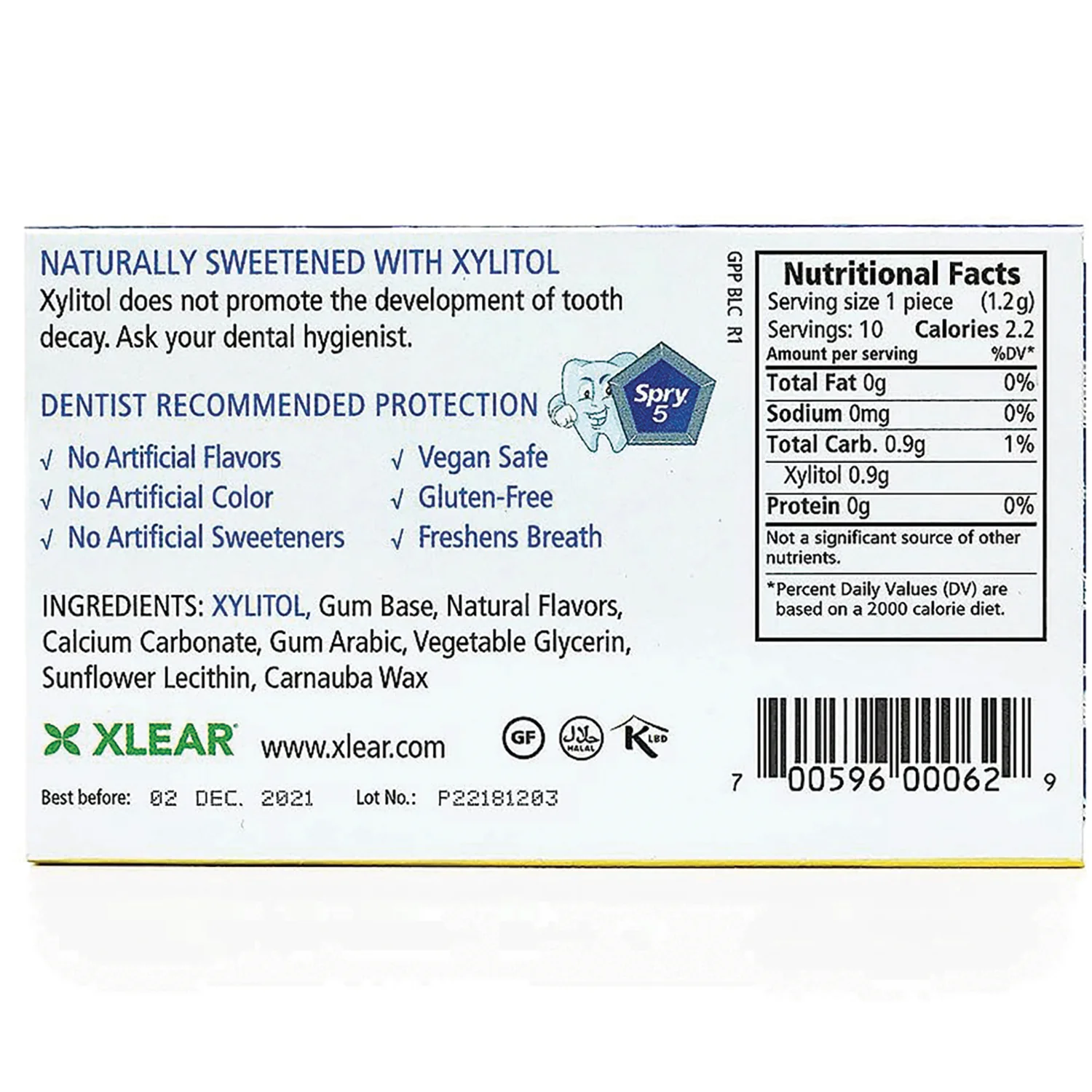 Spry Sugar-Free Gum - Natural Peppermint - Image 2